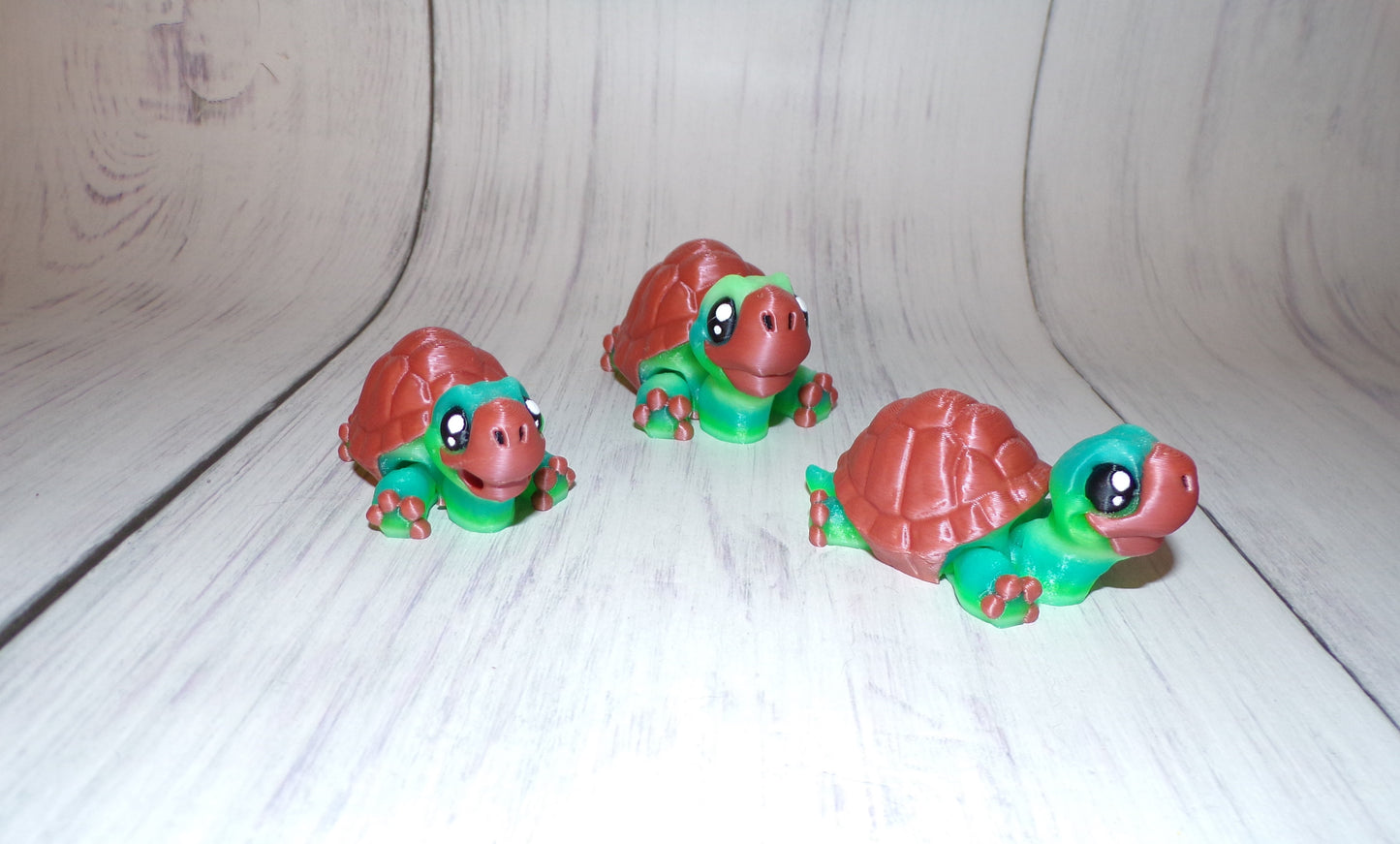 Mini Tortoise Fidget, 3D Printed Articulated Figurine - Wonderland 3D Printing 