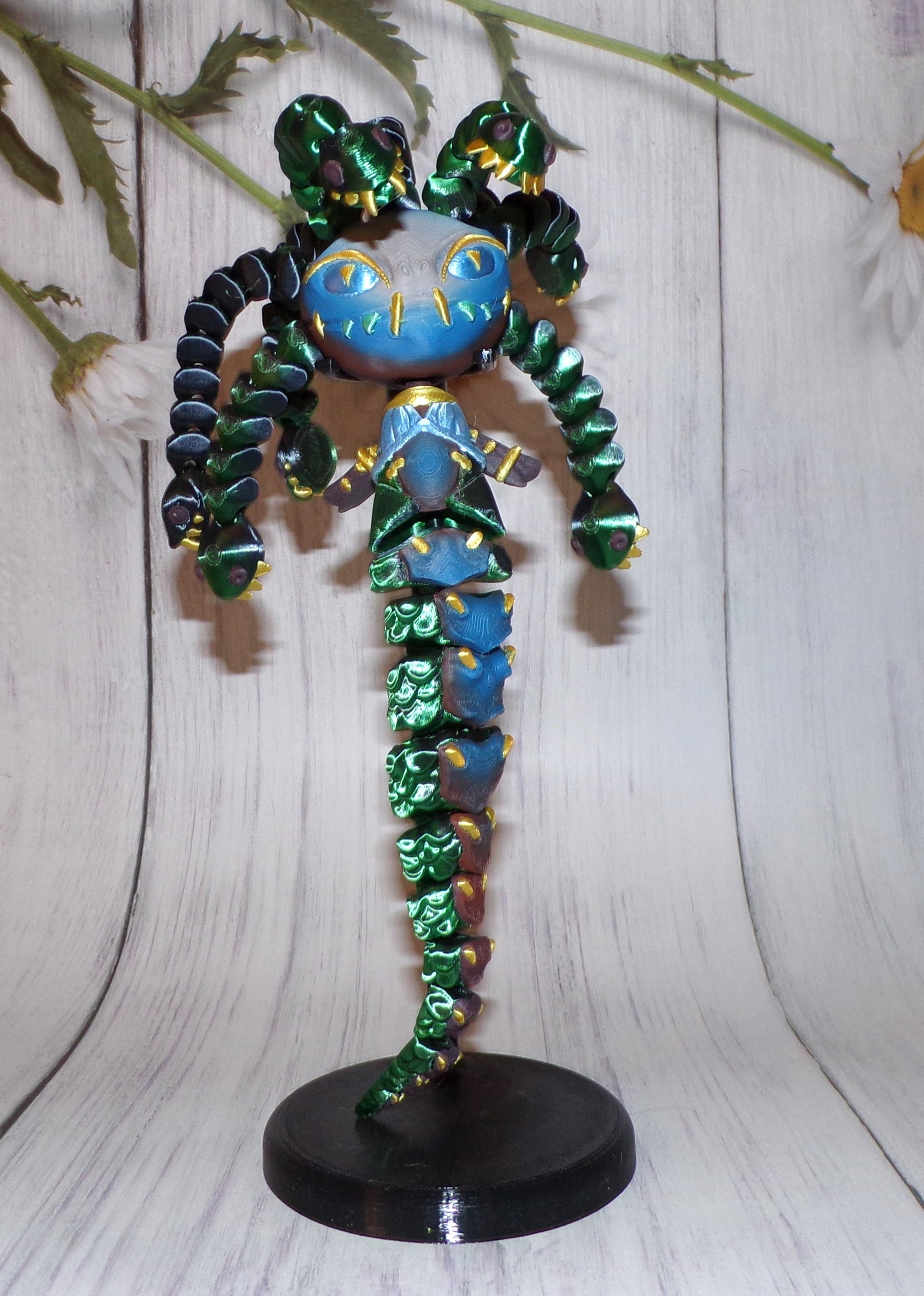 Medusa 3d Printed Articulated Figurine - Wonderland 3D Printing 