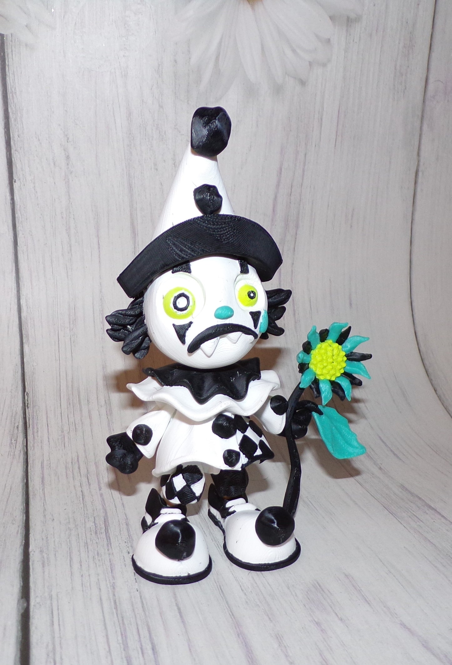 Sad Clown 3d Printed Articulated Figurine - Wonderland 3D Printing 