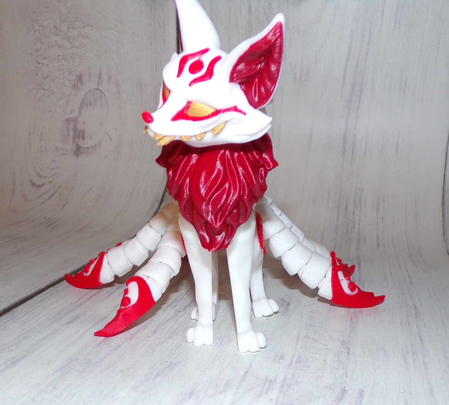 Kitsune 3d Printed Articulated Figurine - Wonderland 3D Printing 