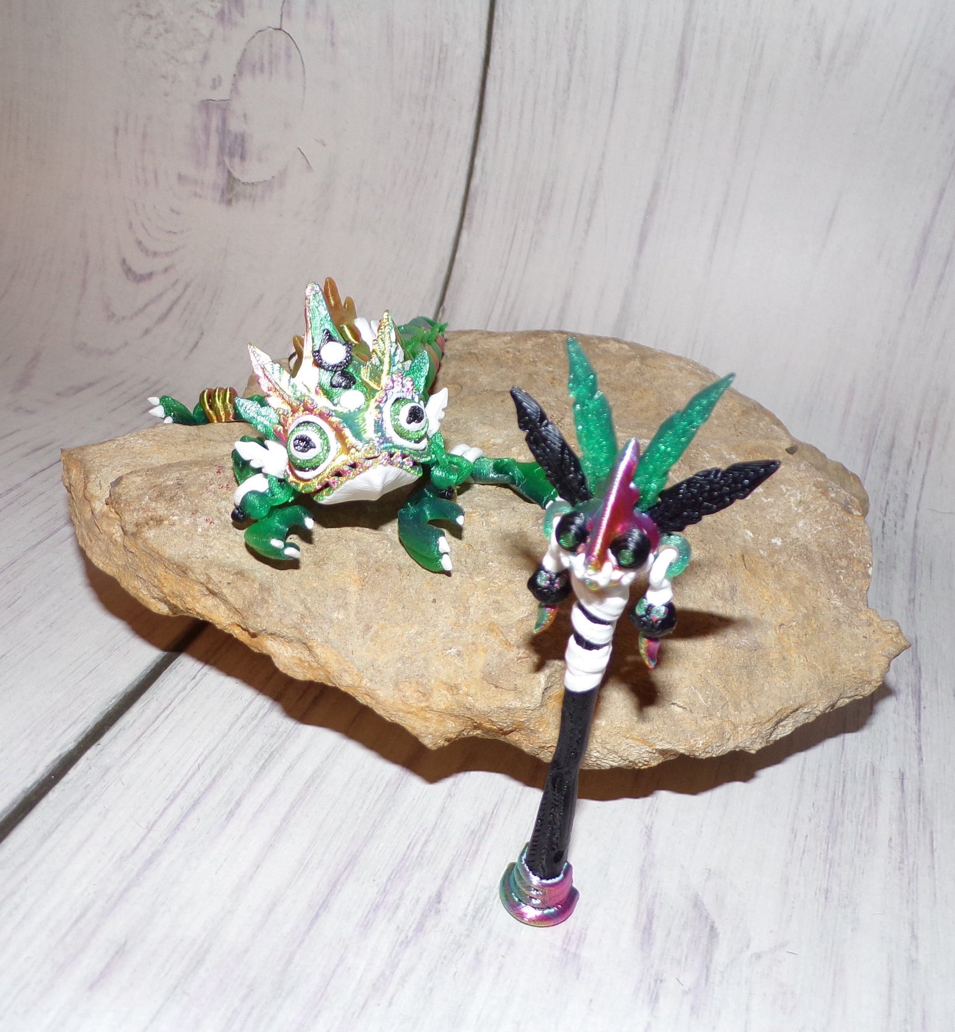 Shaman Chameleon 3d Printed Articulated Figurine - Wonderland 3D Printing 