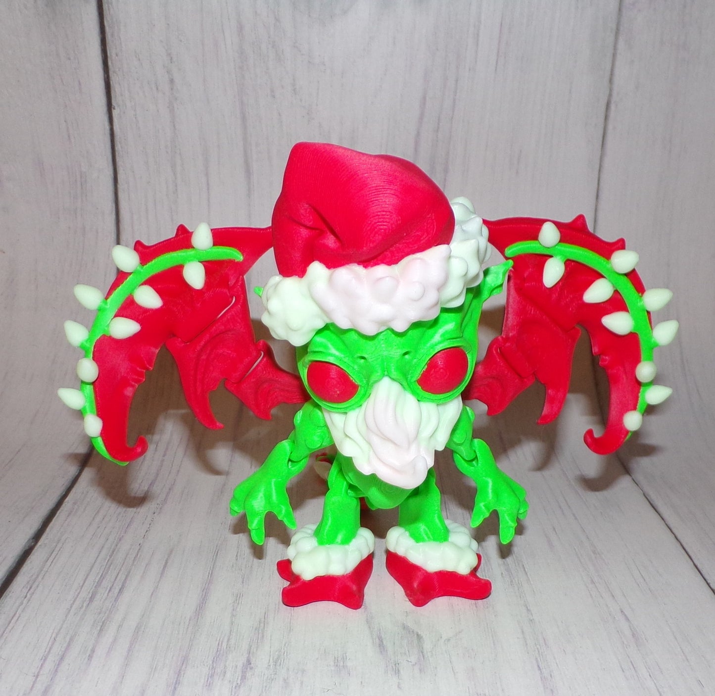 Santa Cthulhu 3d Printed Articulated Figurine - Wonderland 3D Printing 