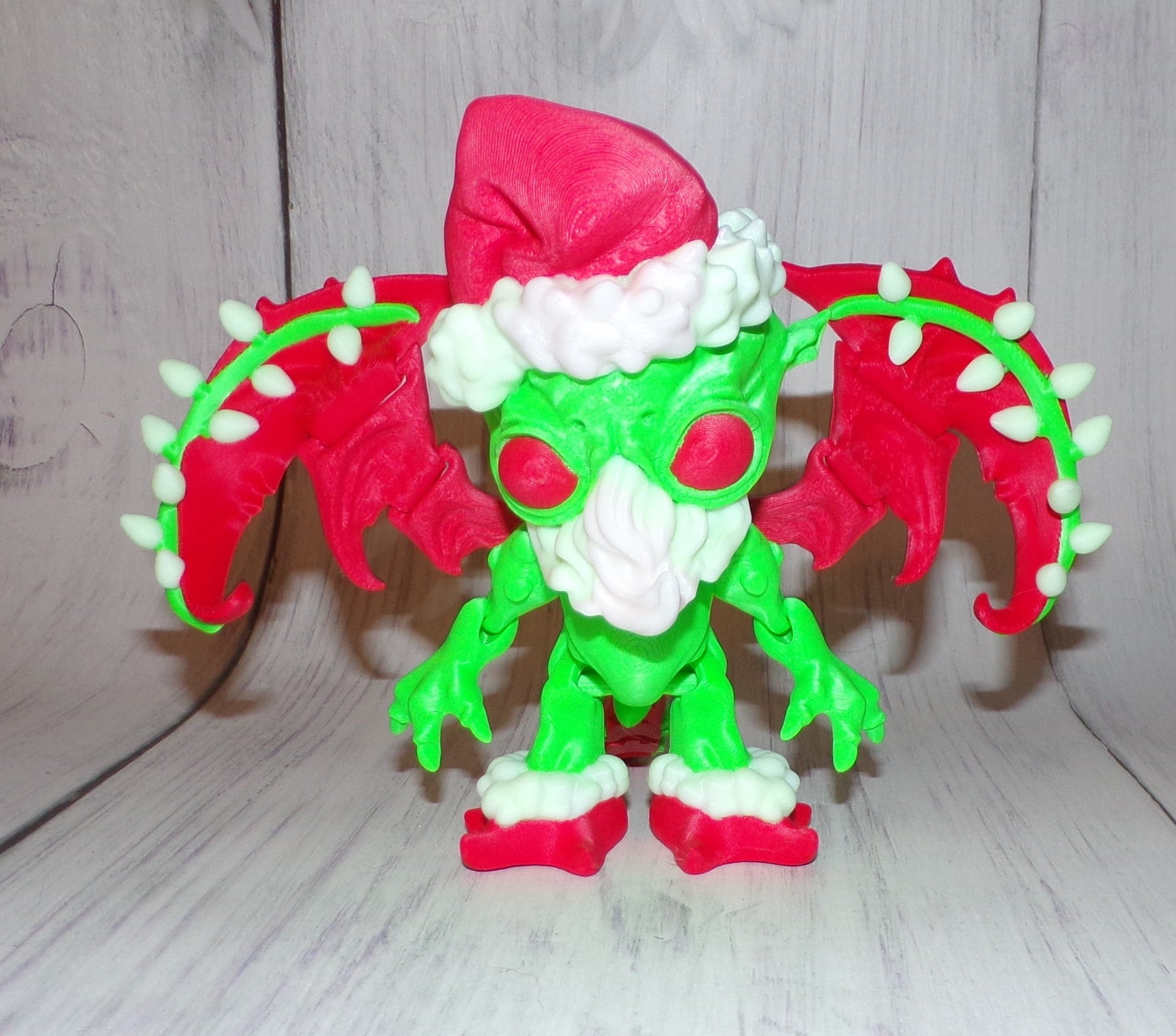 Santa Cthulhu 3d Printed Articulated Figurine - Wonderland 3D Printing 