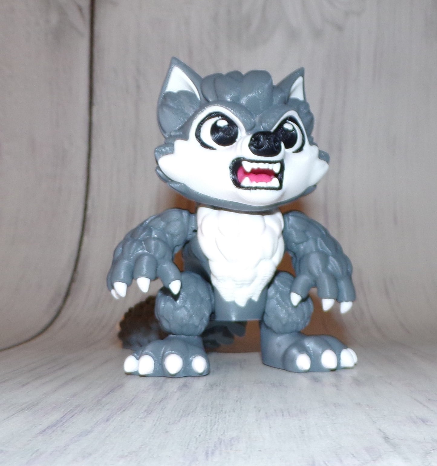 Baby Werewolf 3D Printed Articulated Figurine - Wonderland 3D Printing 