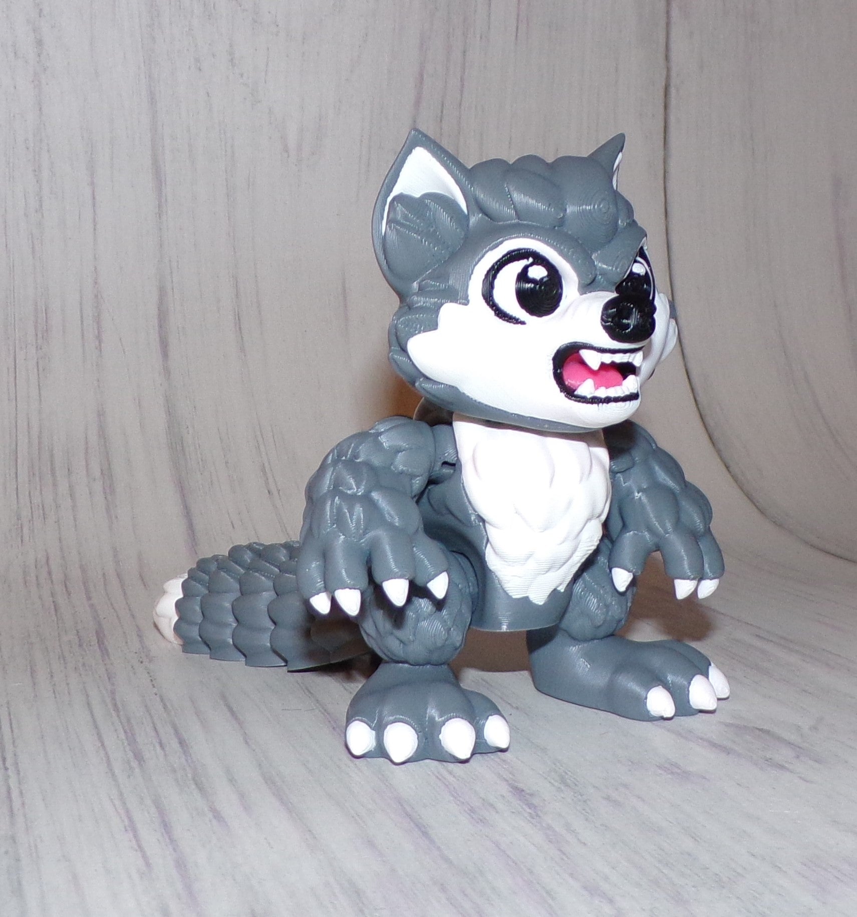 Baby Werewolf 3D Printed Articulated Figurine - Wonderland 3D Printing 