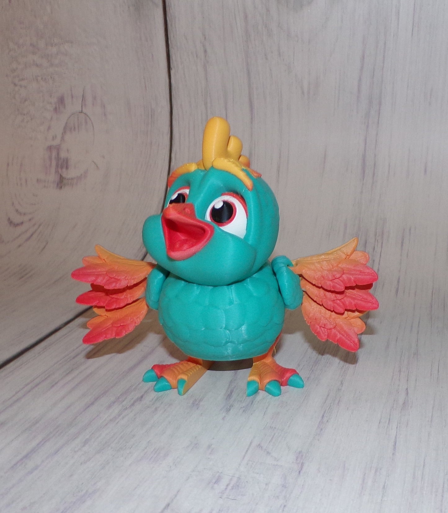 Chicken 3D Printed Articulated Figurine - Wonderland 3D Printing 