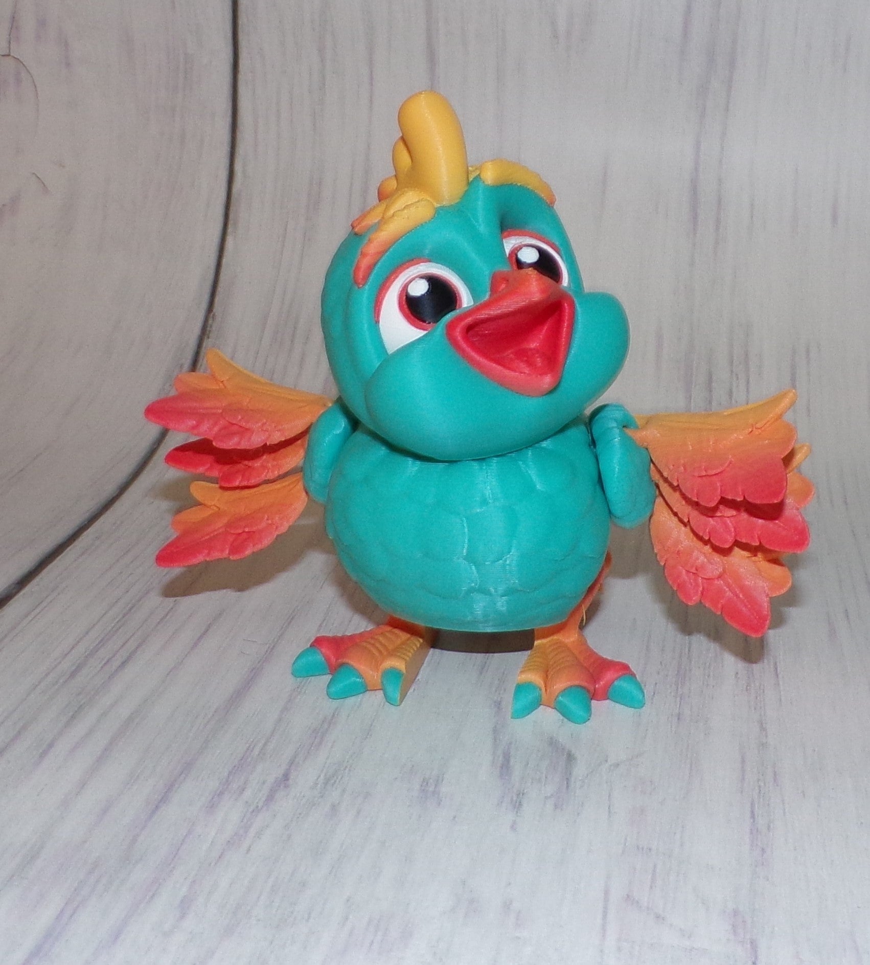 Chicken 3D Printed Articulated Figurine - Wonderland 3D Printing 