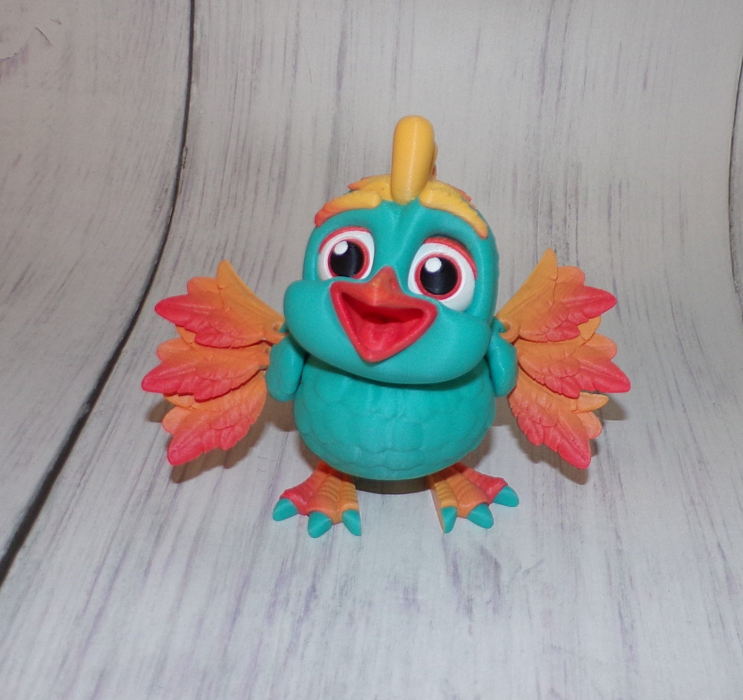 Chicken 3D Printed Articulated Figurine - Wonderland 3D Printing 