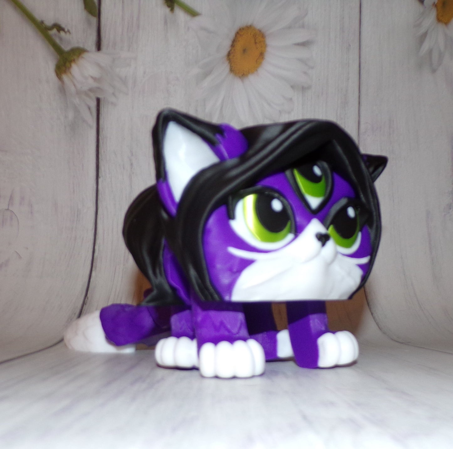 Mystic Cat Puff Articulated 3d Printed Figurine - Wonderland 3D Printing 