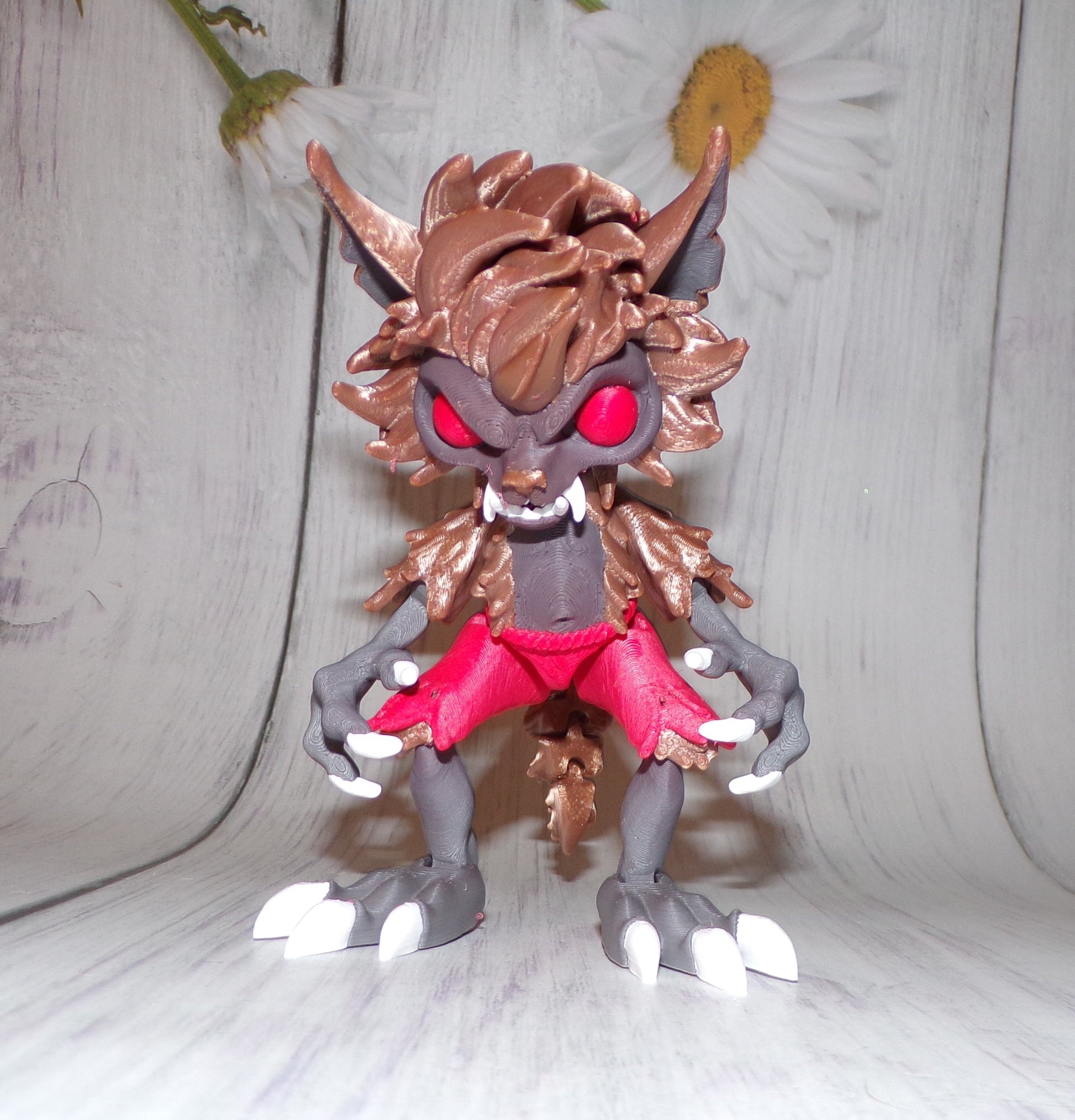 Werewolf 3d printed Articulated Figurine - Wonderland 3D Printing 