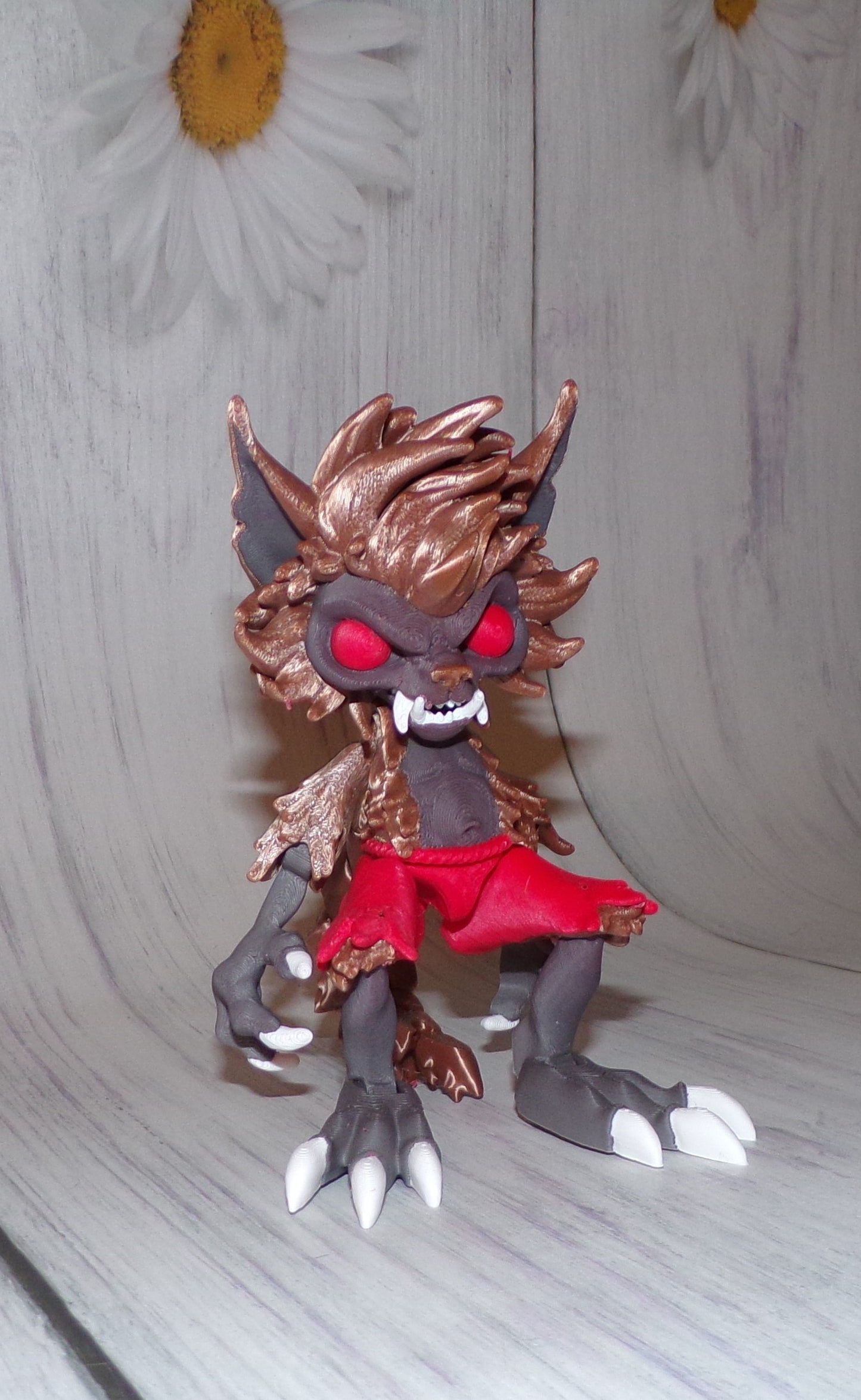 Werewolf 3d printed Articulated Figurine - Wonderland 3D Printing 