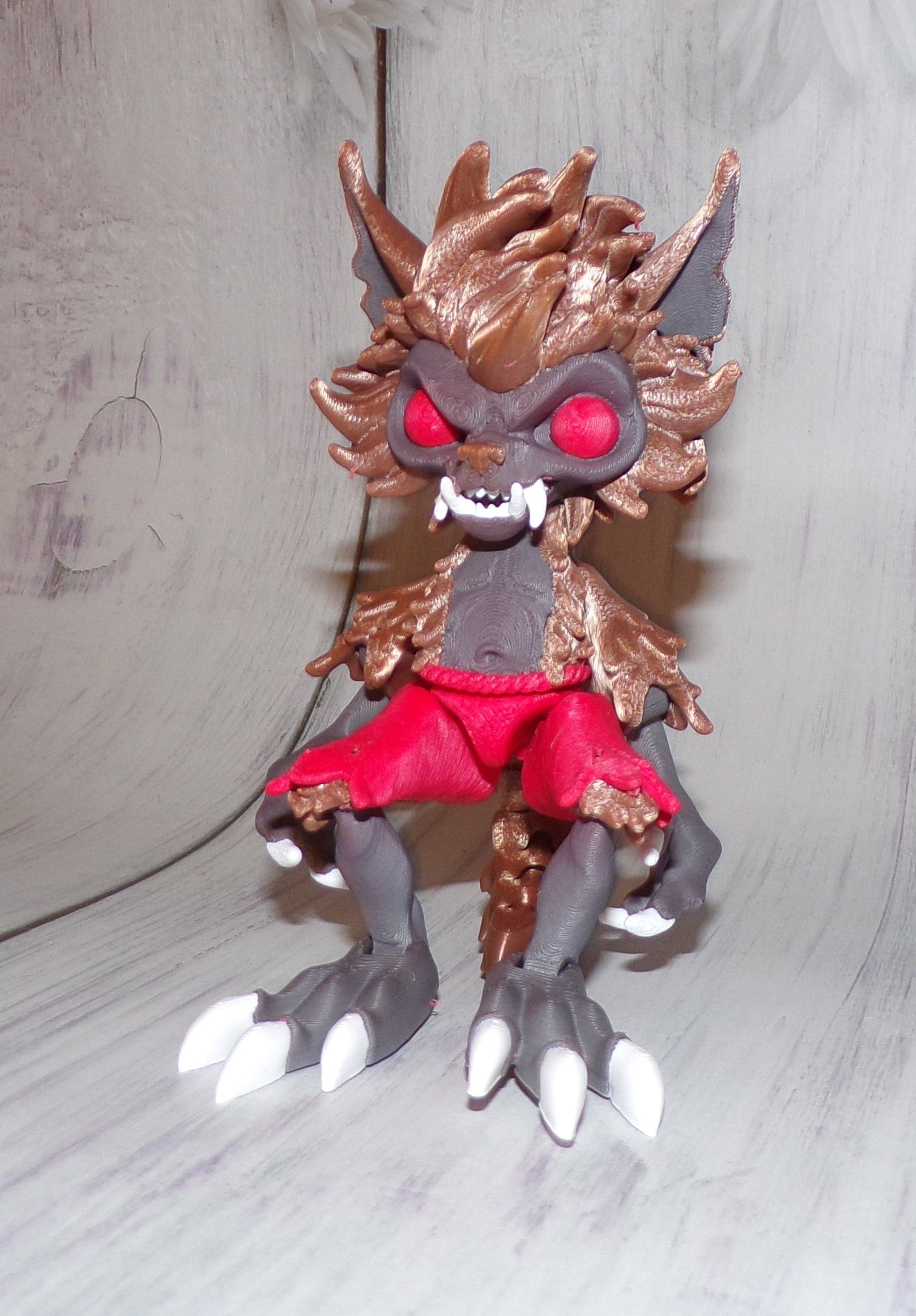 Werewolf 3d printed Articulated Figurine - Wonderland 3D Printing 