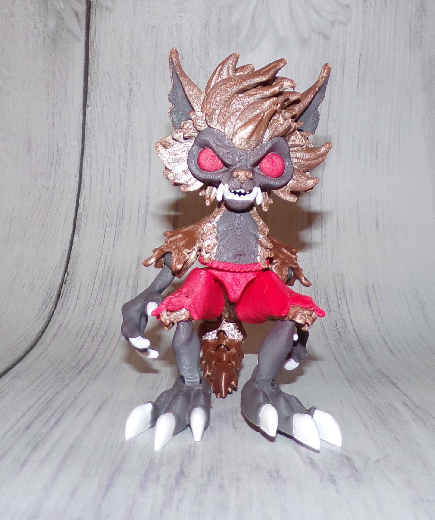 Werewolf 3d printed Articulated Figurine - Wonderland 3D Printing 