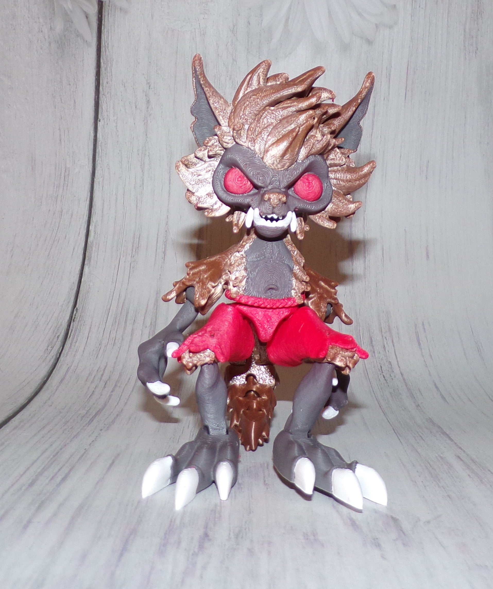 Werewolf 3d printed Articulated Figurine - Wonderland 3D Printing 