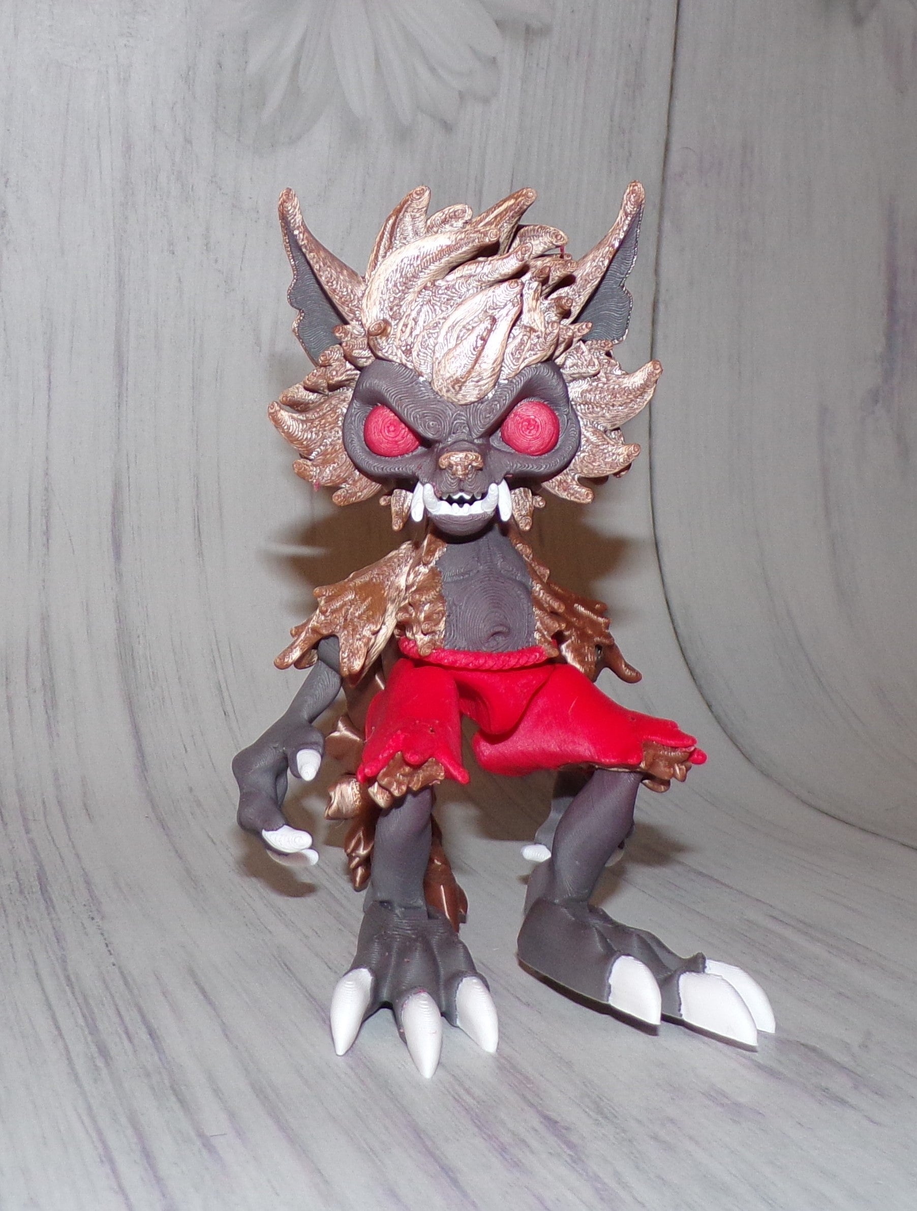 Werewolf 3d printed Articulated Figurine - Wonderland 3D Printing 