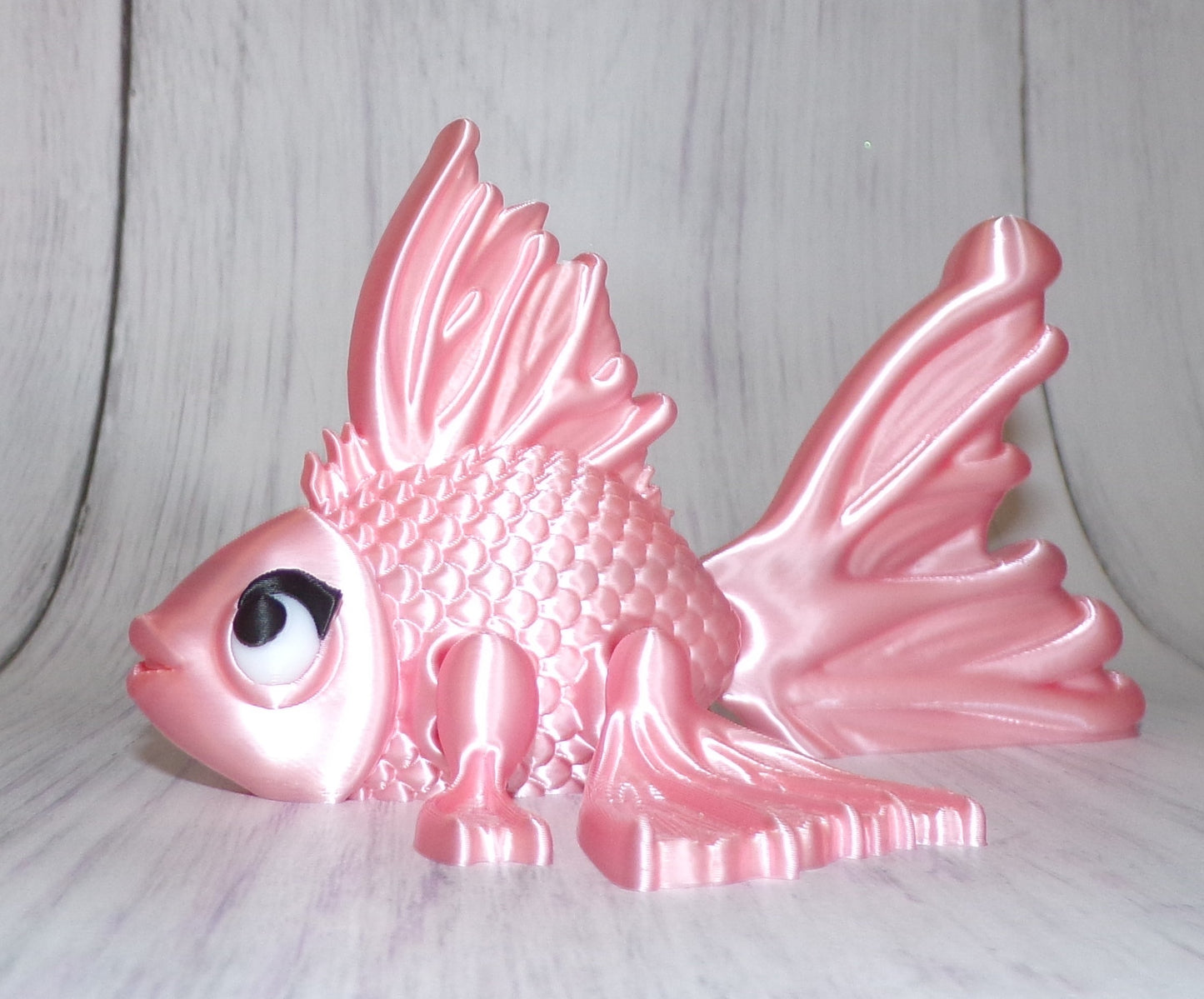 Goldfish 3D Printed Articulated Figurine - Wonderland 3D Printing 