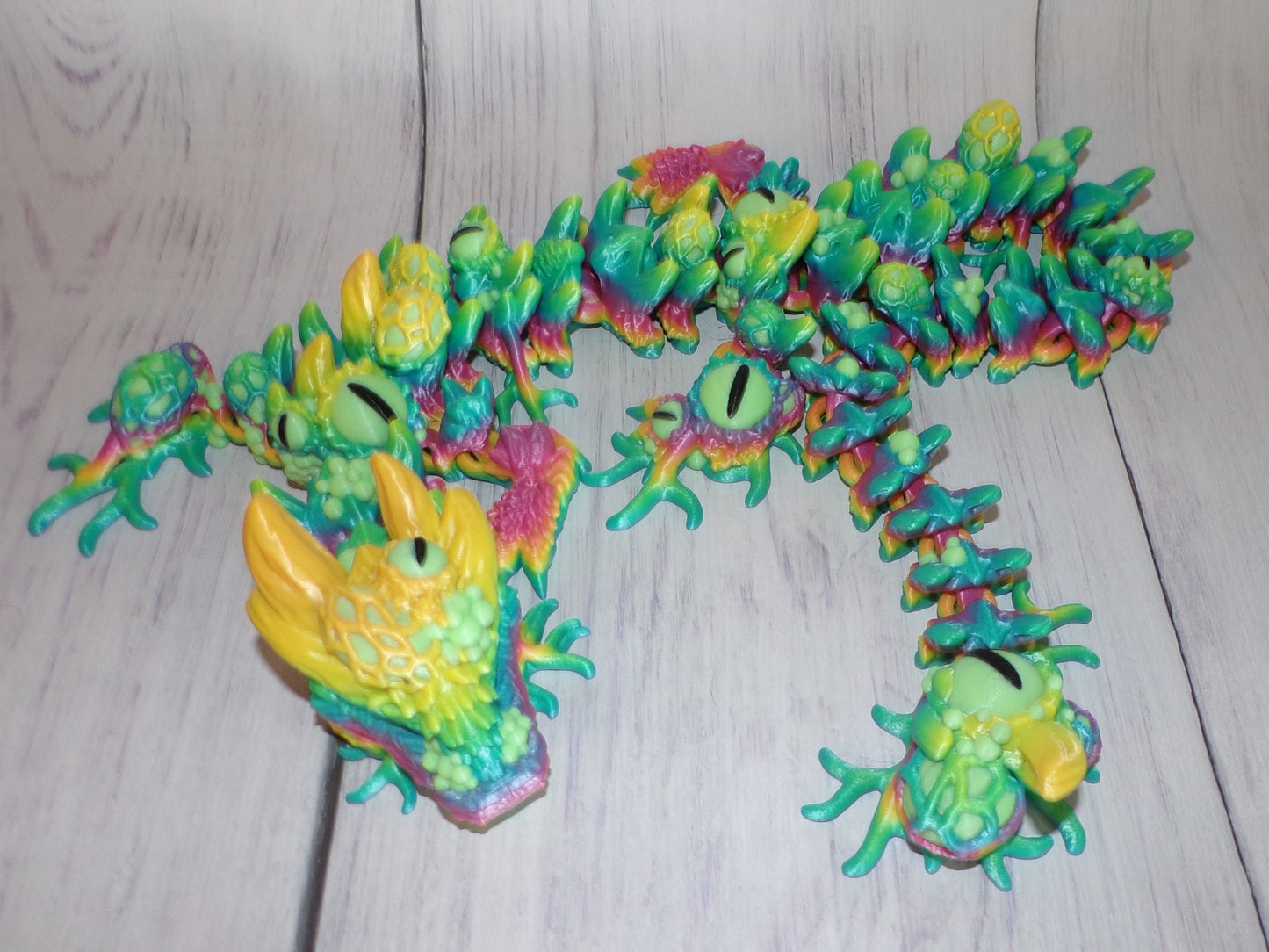 Infested Dragon Winged and Wingless options, 3D Printed Articulated Figurine - Wonderland 3D Printing 