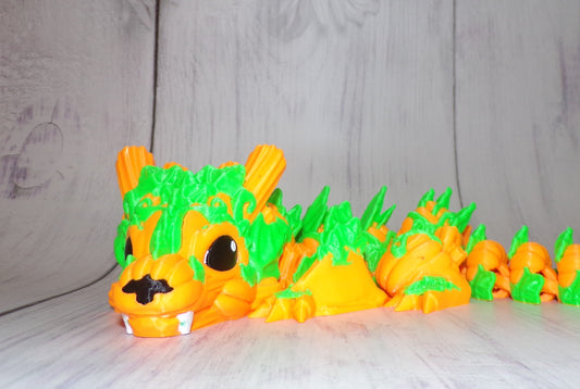 Baby Pumpkin Wyvern Dragon Articulated Figurine - Wonderland 3D Printing 