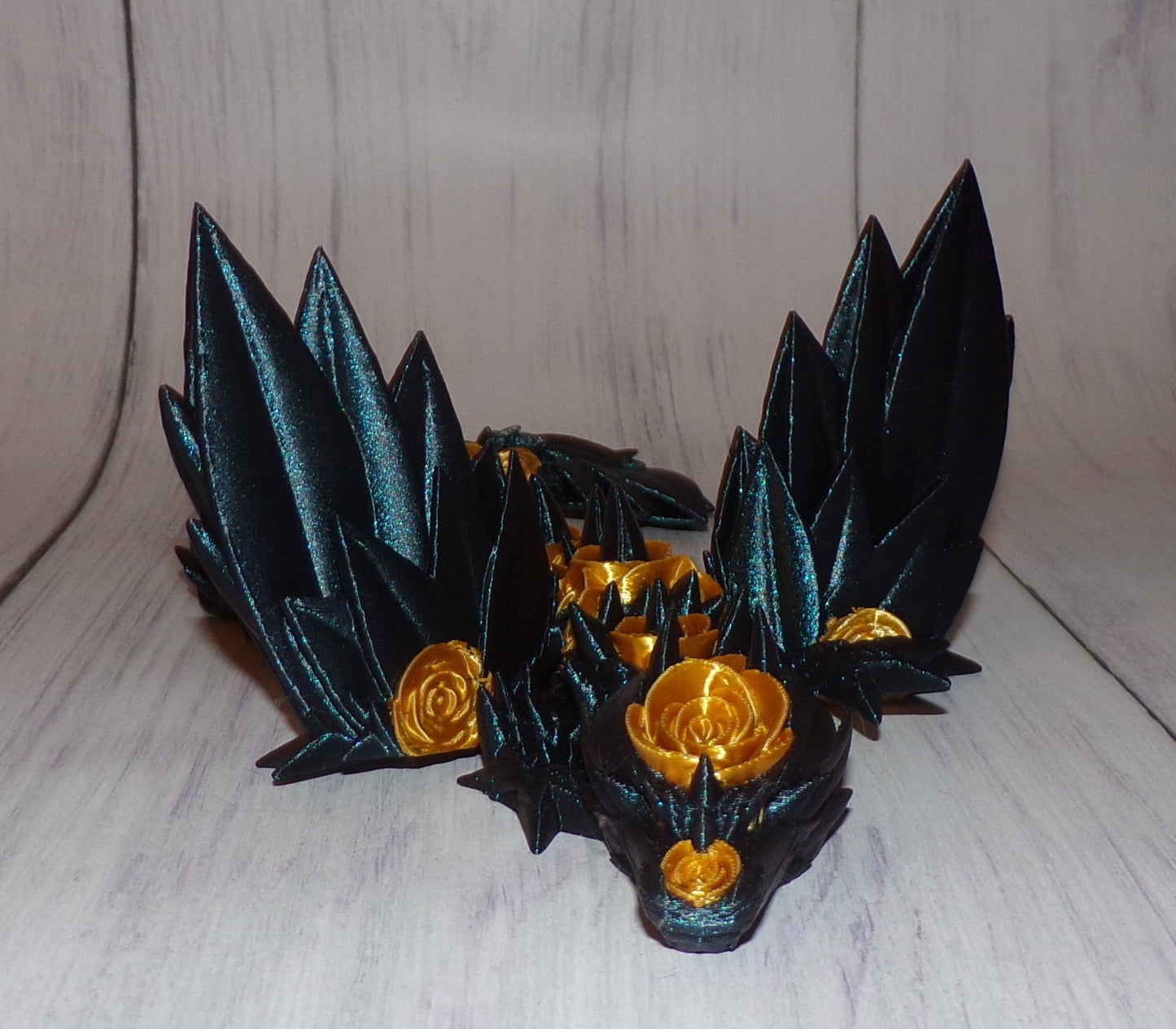 Rose Winged Dragon 3D Printed Articulated Figurine - Wonderland 3D Printing 