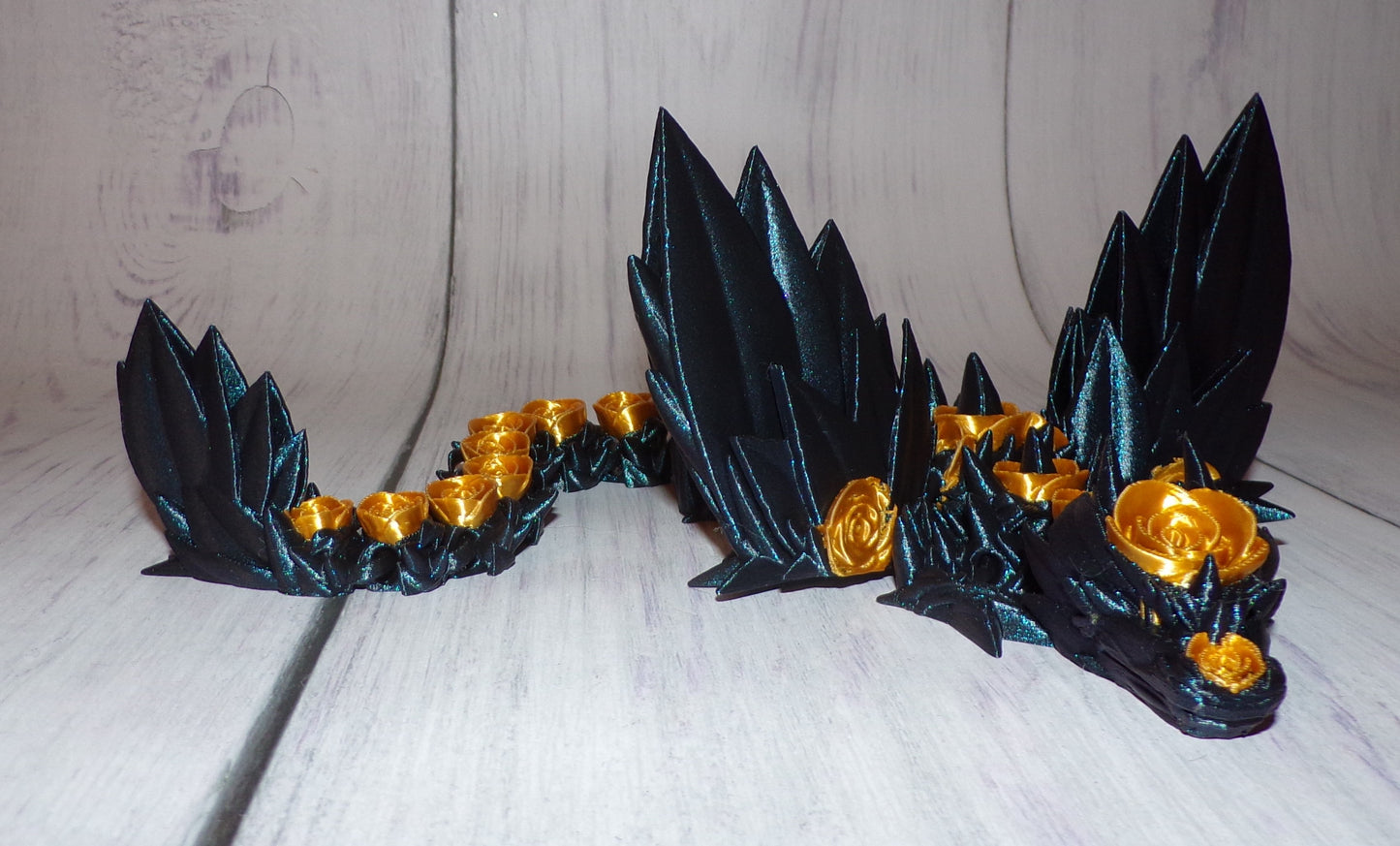 Rose Winged Dragon 3D Printed Articulated Figurine - Wonderland 3D Printing 