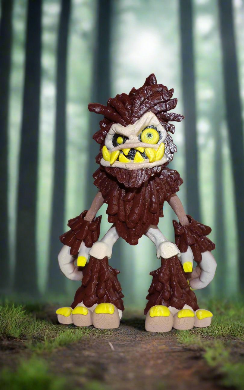 Bigfoot 3d printed Articulated Figurine - Wonderland 3D Printing 