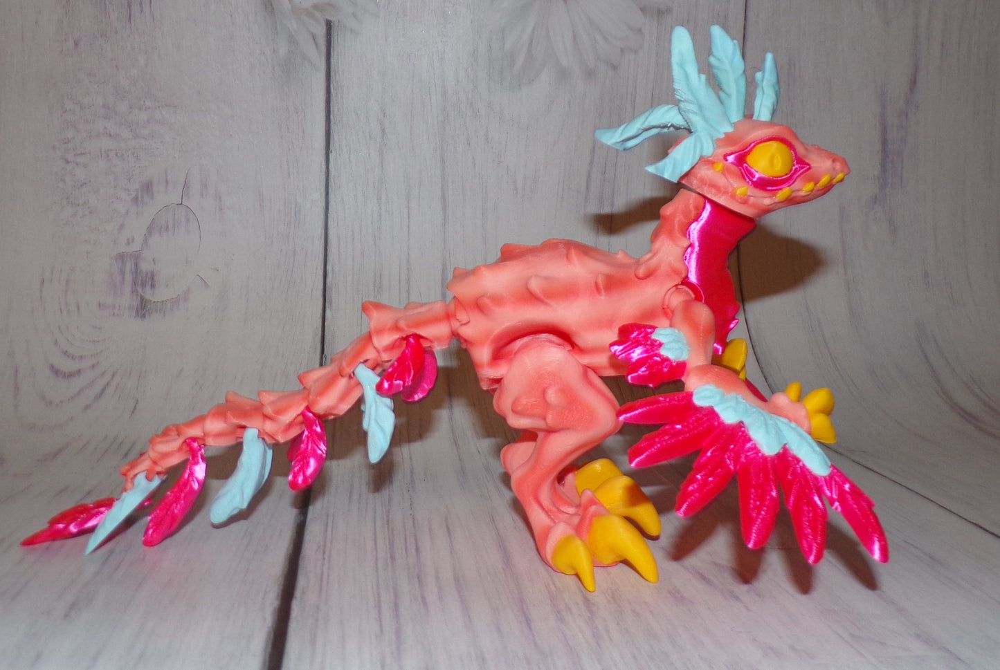 Raptor 3d printed Articulated Figurine - Wonderland 3D Printing 