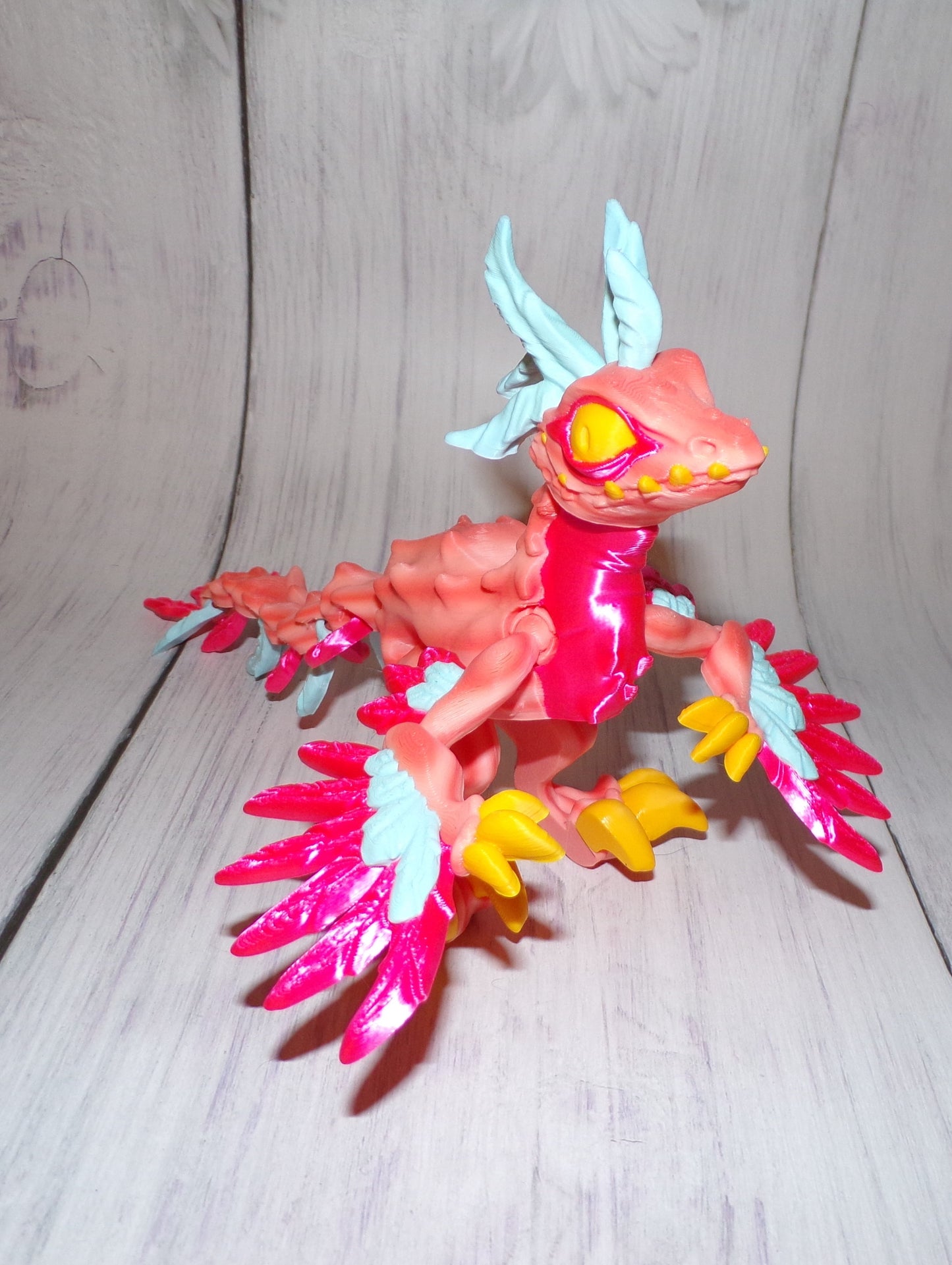 Raptor 3d printed Articulated Figurine - Wonderland 3D Printing 