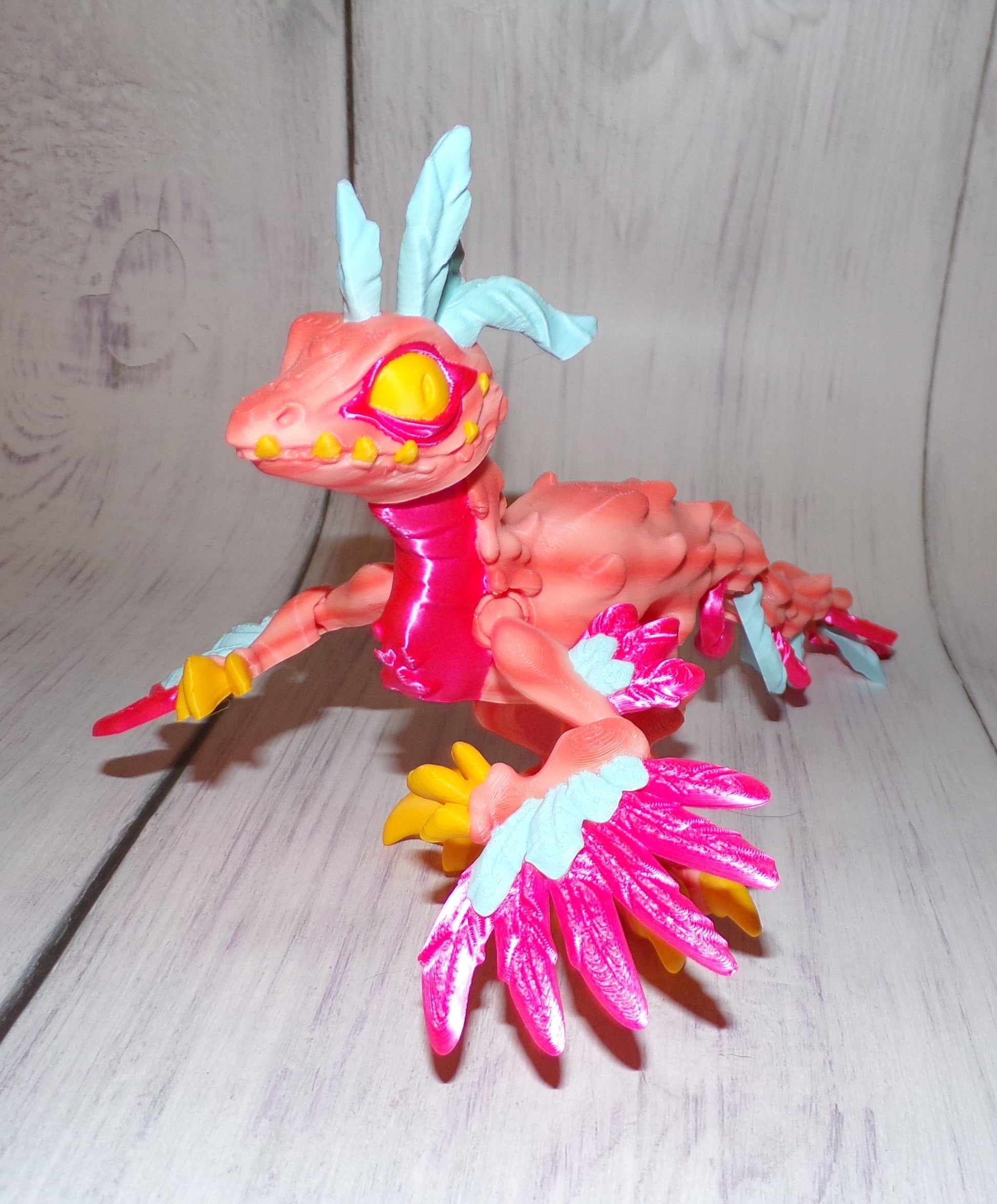 Raptor 3d printed Articulated Figurine - Wonderland 3D Printing 