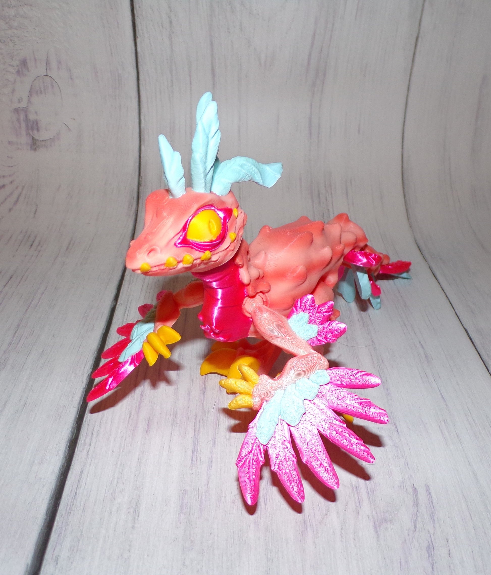 Raptor 3d printed Articulated Figurine - Wonderland 3D Printing 