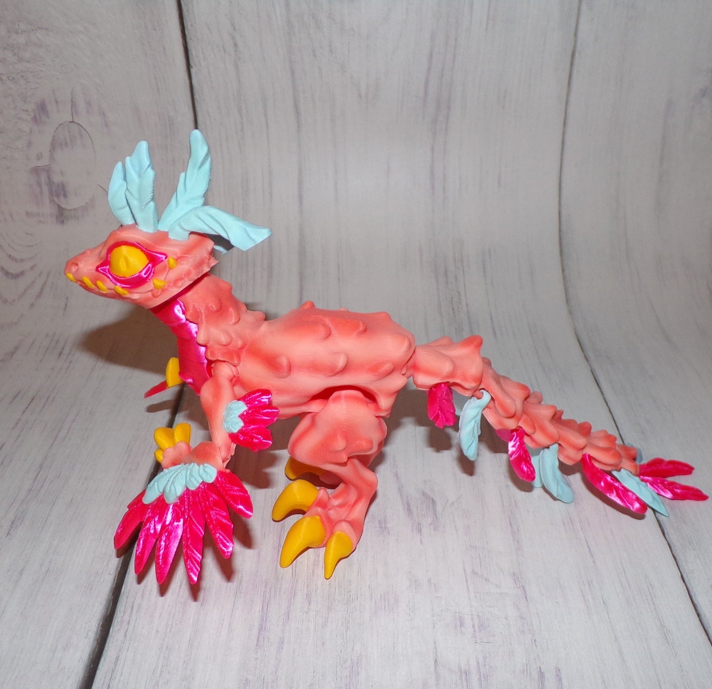 Raptor 3d printed Articulated Figurine - Wonderland 3D Printing 