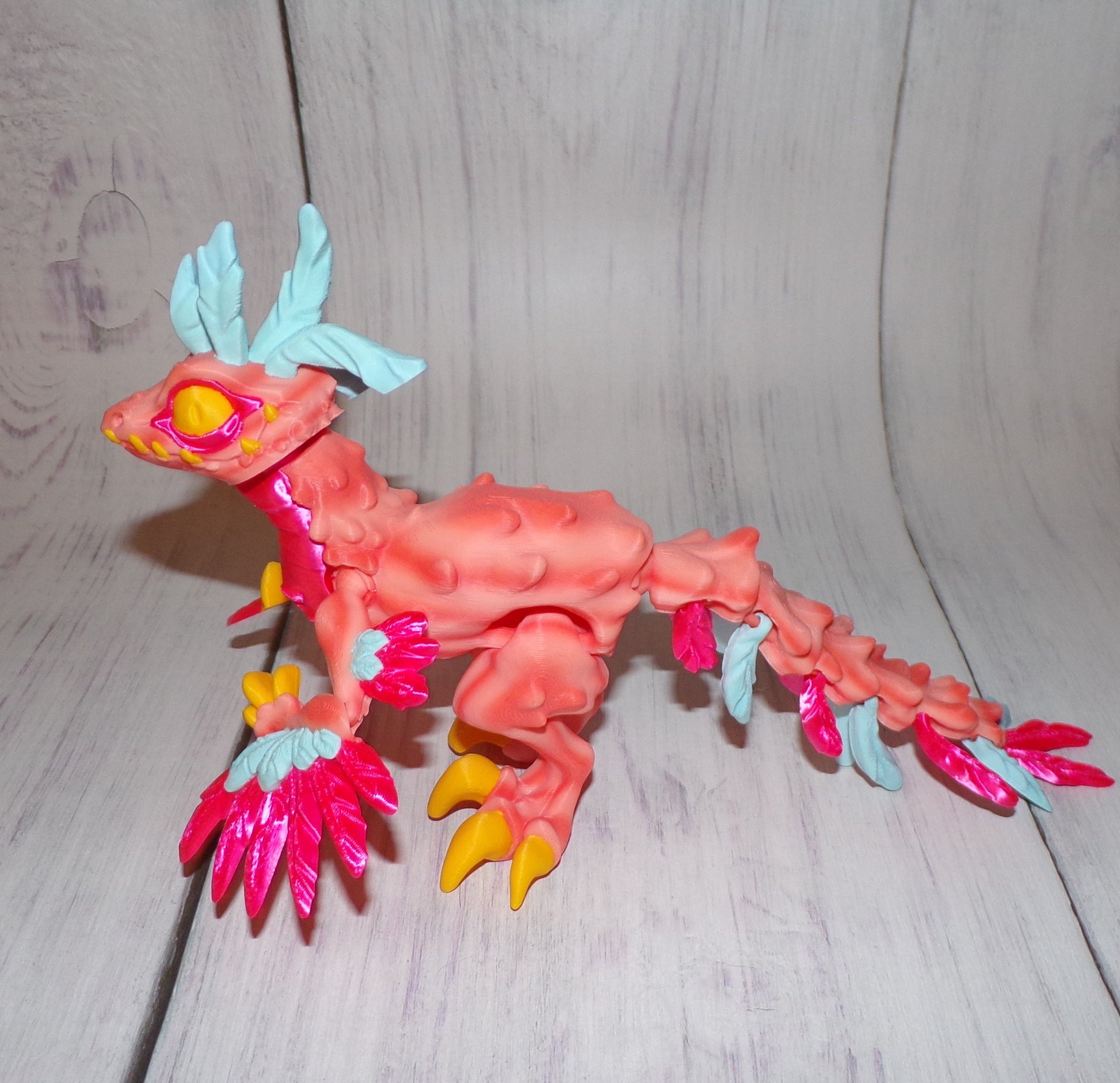 Raptor 3d printed Articulated Figurine - Wonderland 3D Printing 