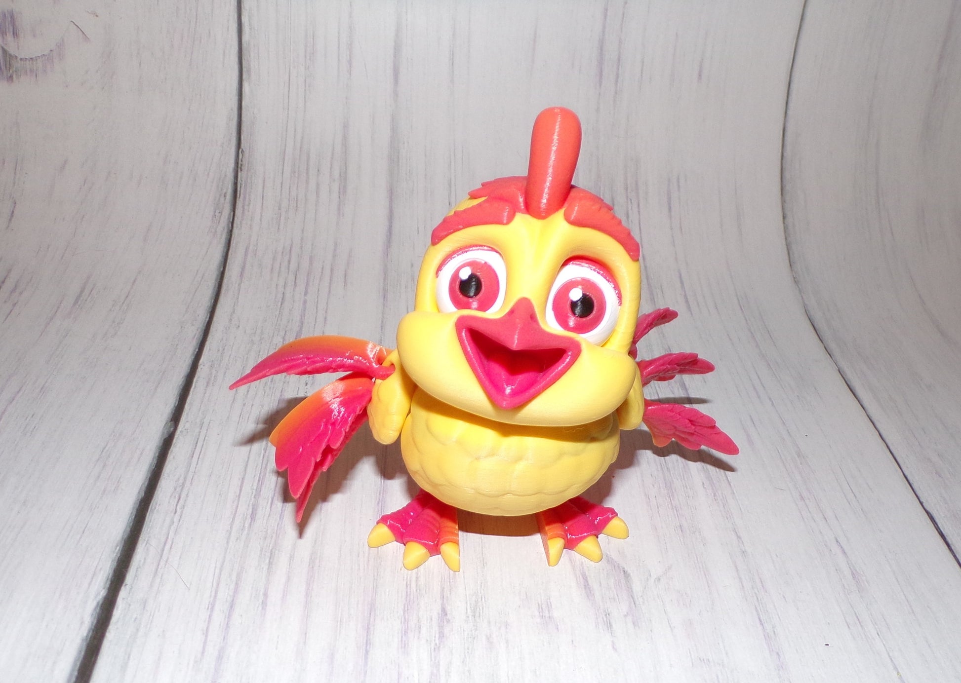 Chicken 3D Printed Articulated Figurine - Wonderland 3D Printing 