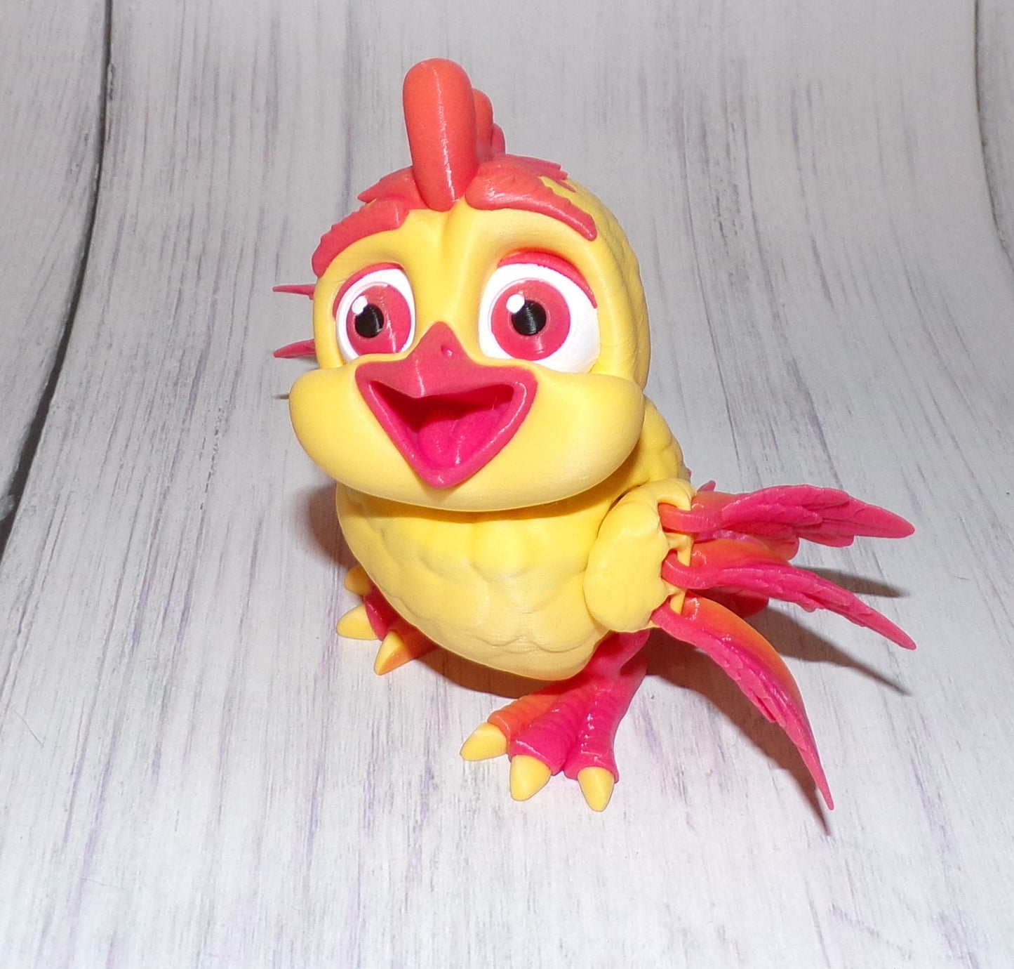 Chicken 3D Printed Articulated Figurine - Wonderland 3D Printing 