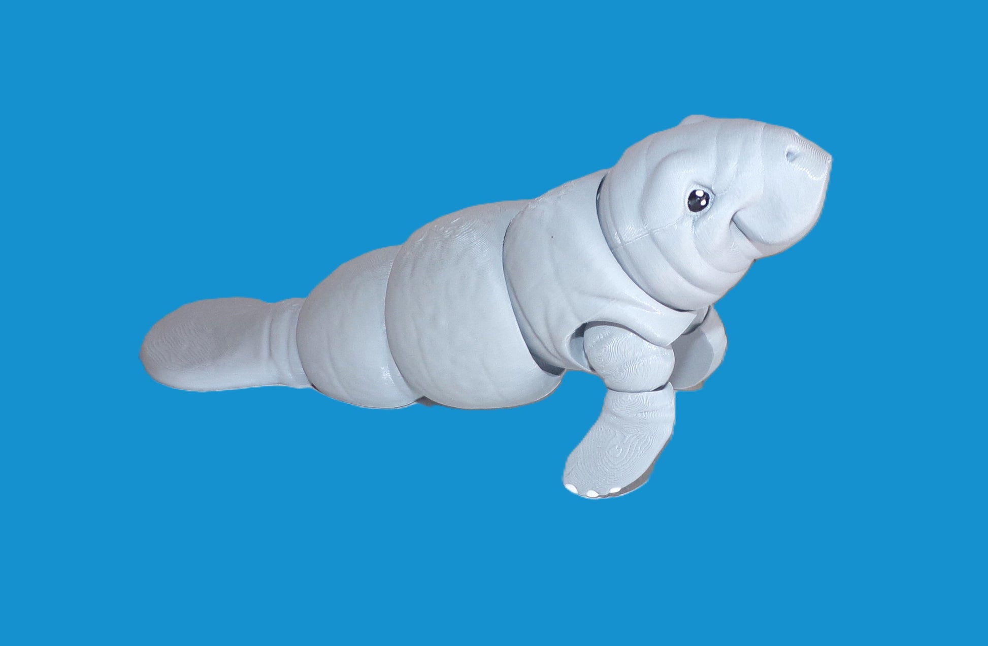 Manatee 3D Printed Articulated Figurine - Wonderland 3D Printing 