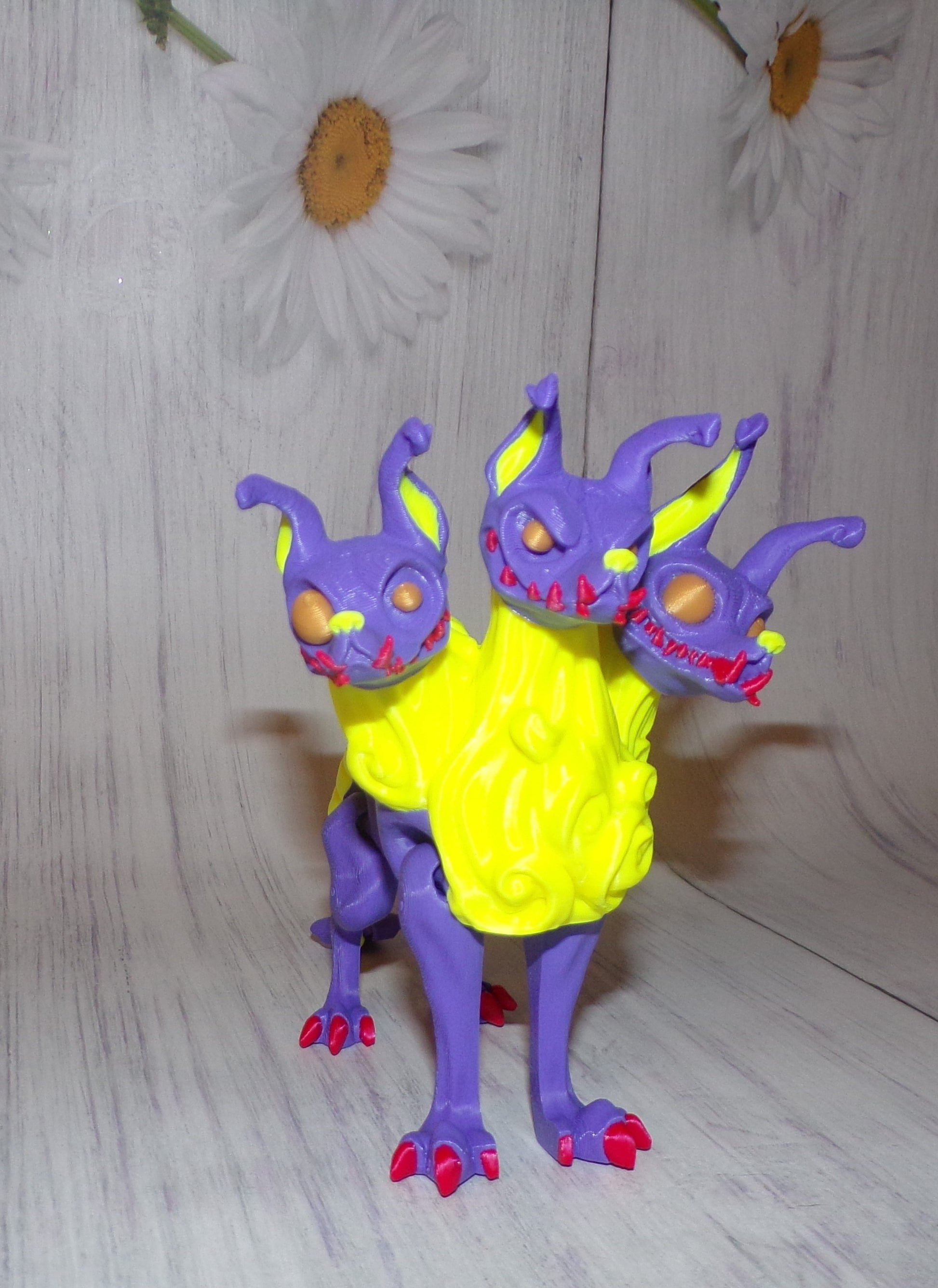 Cerberus 3d printed Articulated Figurine - Wonderland 3D Printing 