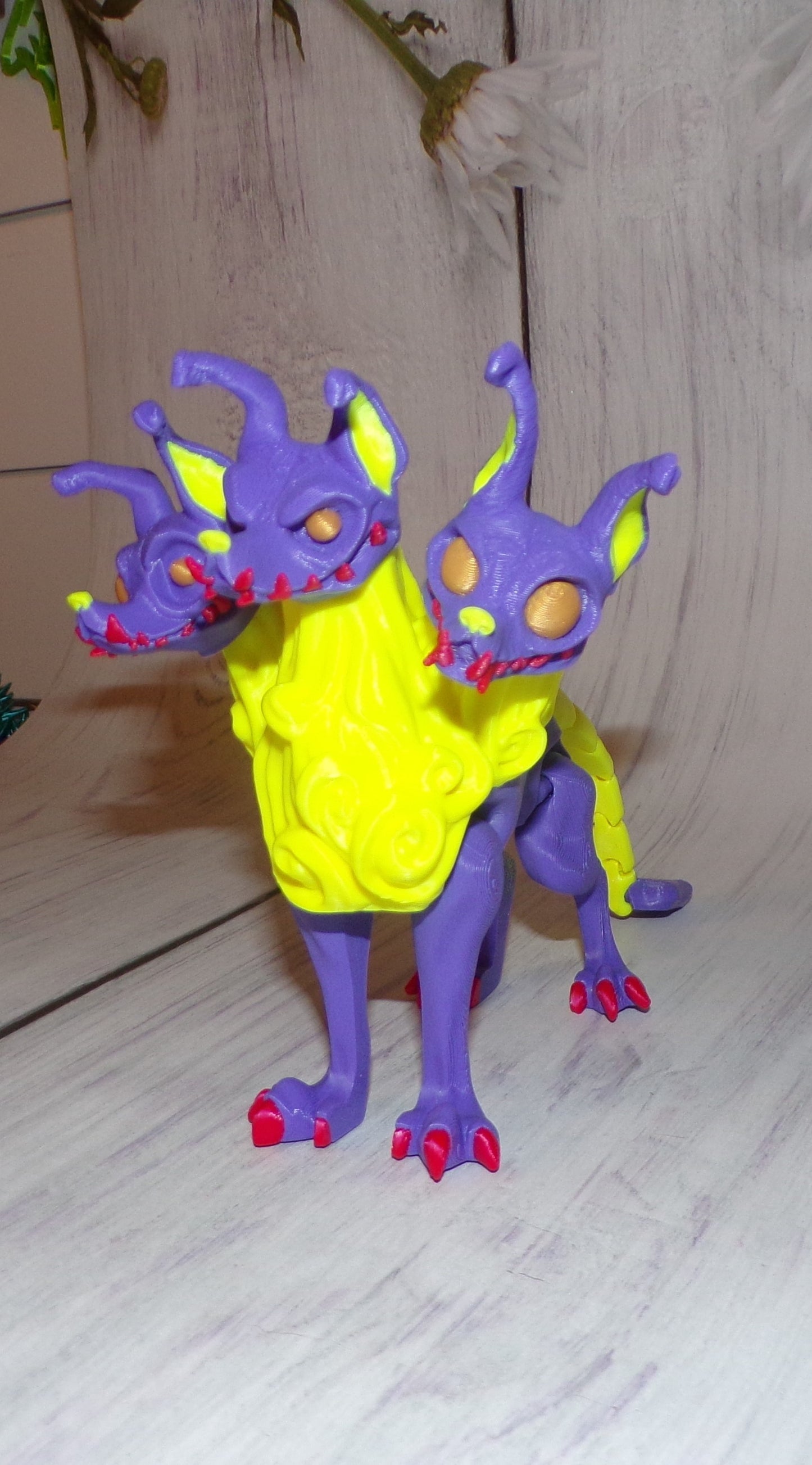 Cerberus 3d printed Articulated Figurine - Wonderland 3D Printing 