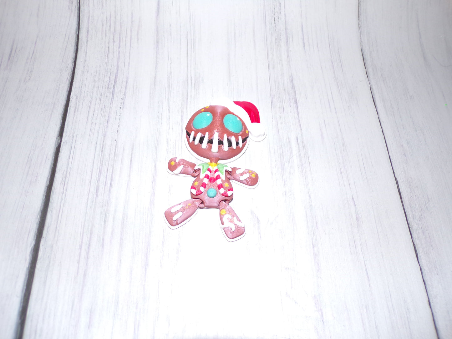 Twisted Gingerbread Man Ornament 3d printed Articulated Figurine - Wonderland 3D Printing 