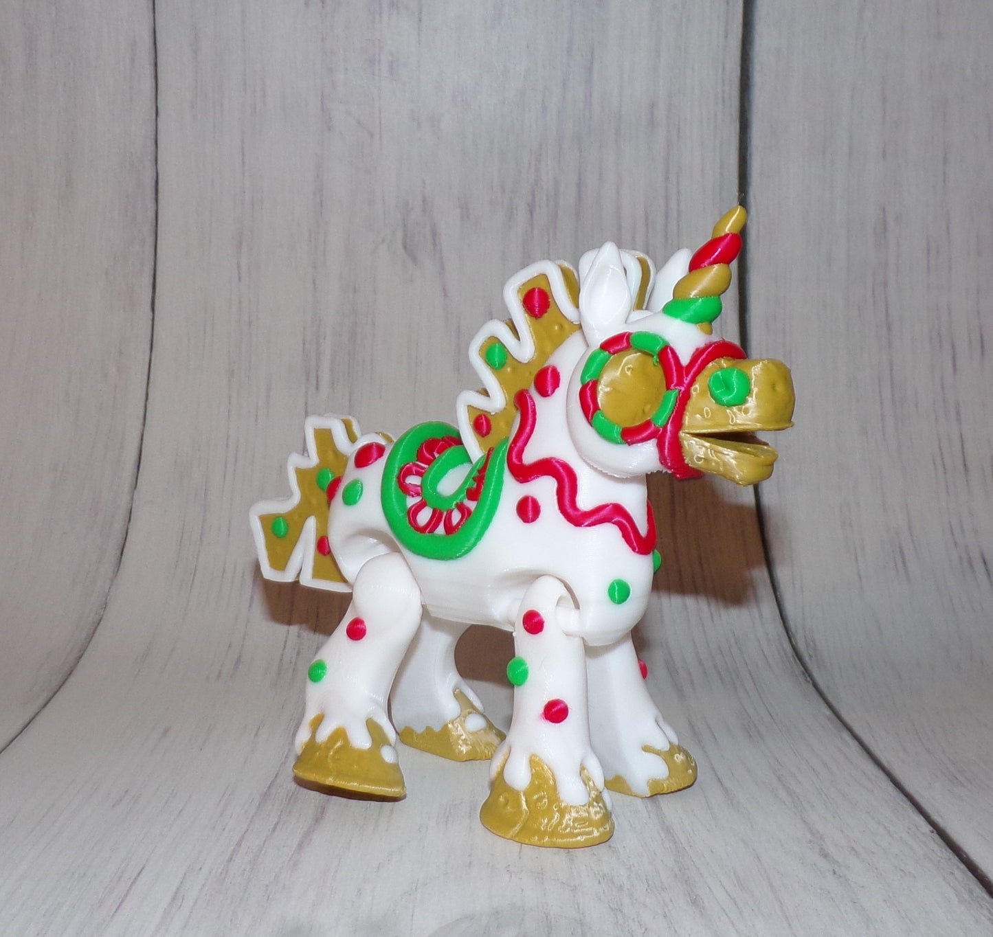 Gingerbread Horse 3d printed Articulated Figurine - Wonderland 3D Printing 