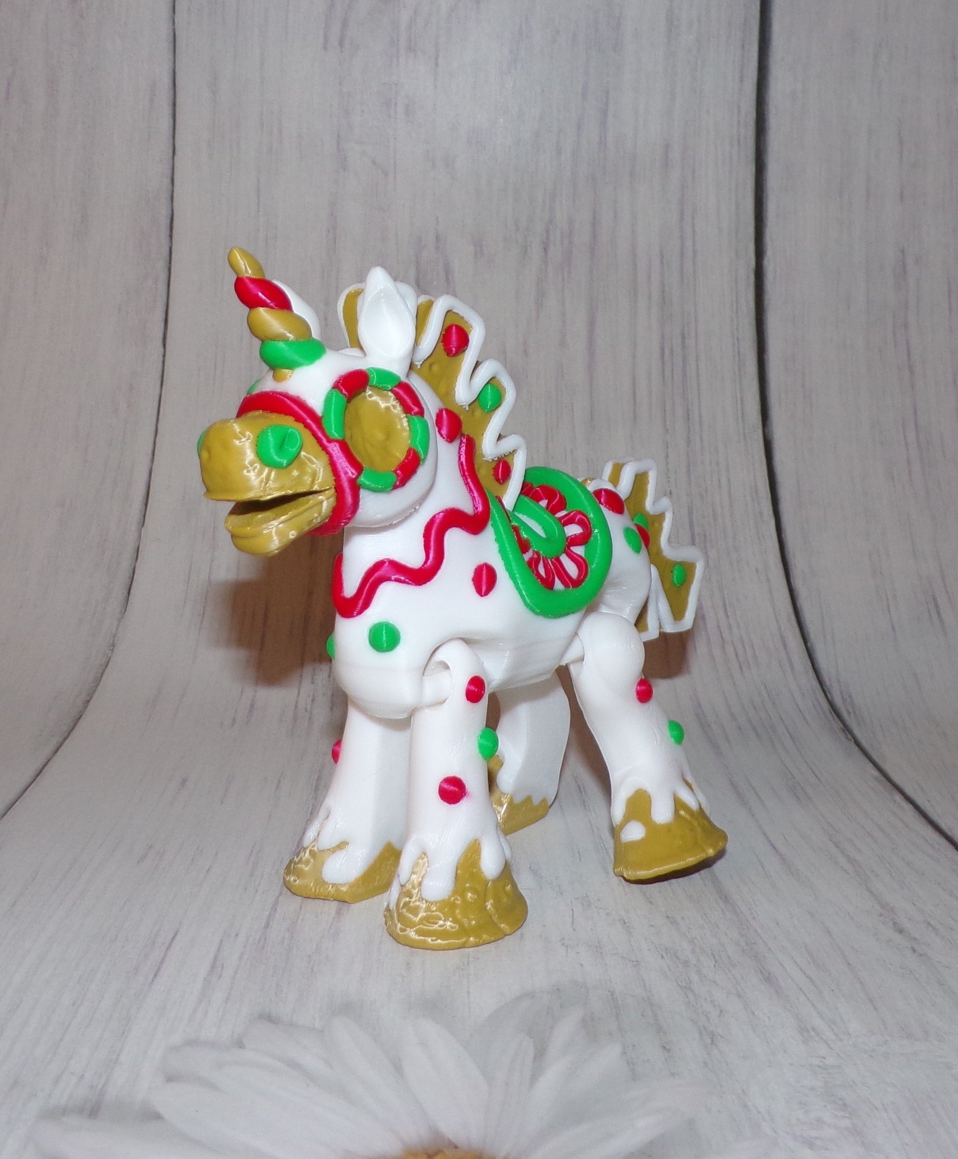 Gingerbread Horse 3d printed Articulated Figurine - Wonderland 3D Printing 