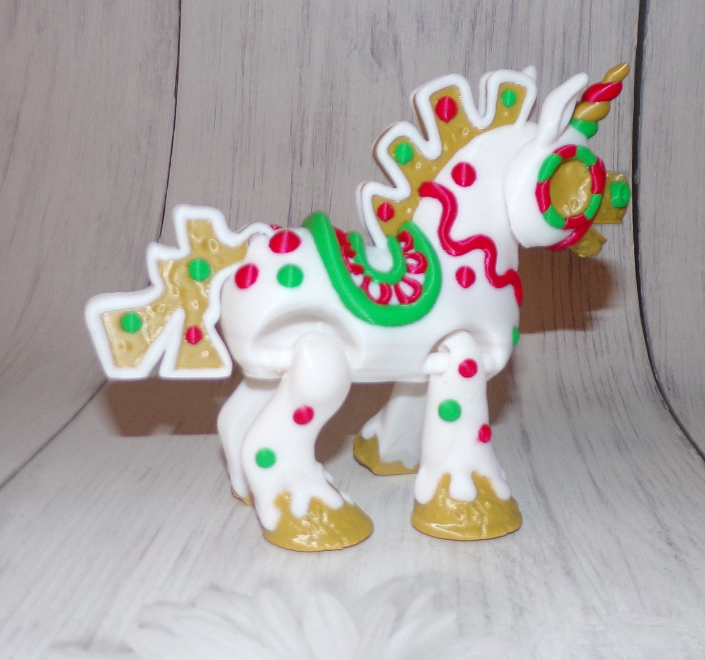 Gingerbread Horse 3d printed Articulated Figurine - Wonderland 3D Printing 