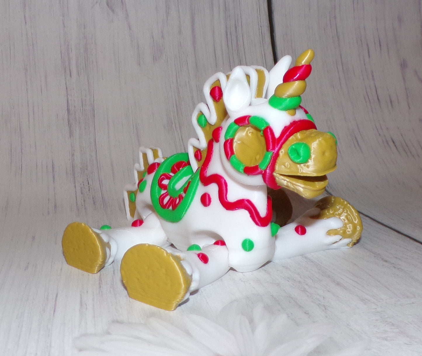 Gingerbread Horse 3d printed Articulated Figurine - Wonderland 3D Printing 