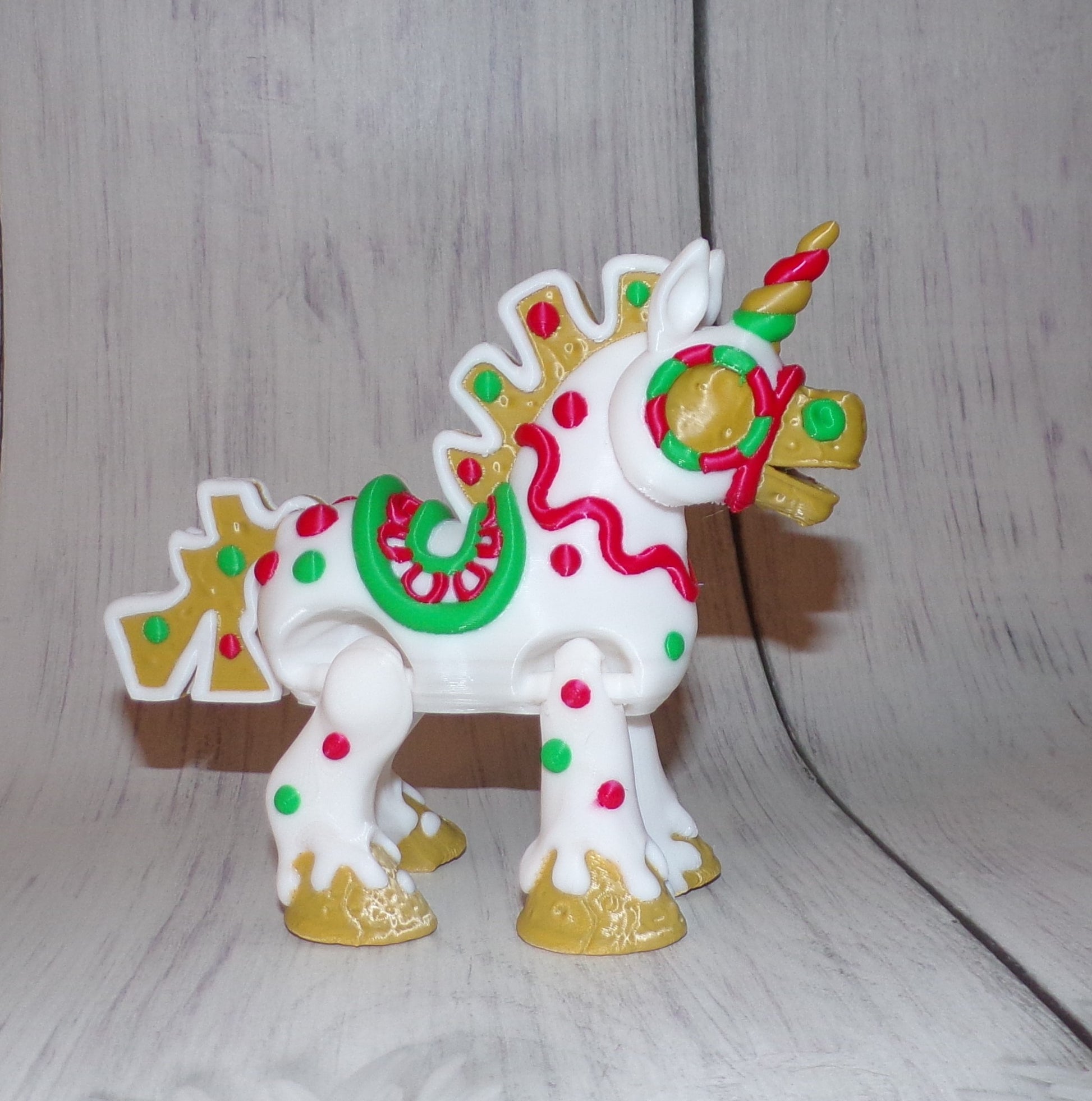 Gingerbread Horse 3d printed Articulated Figurine - Wonderland 3D Printing 