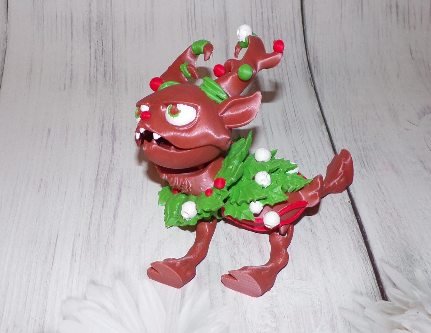 Mad Reindeer 3d printed Articulated Figurine - Wonderland 3D Printing 