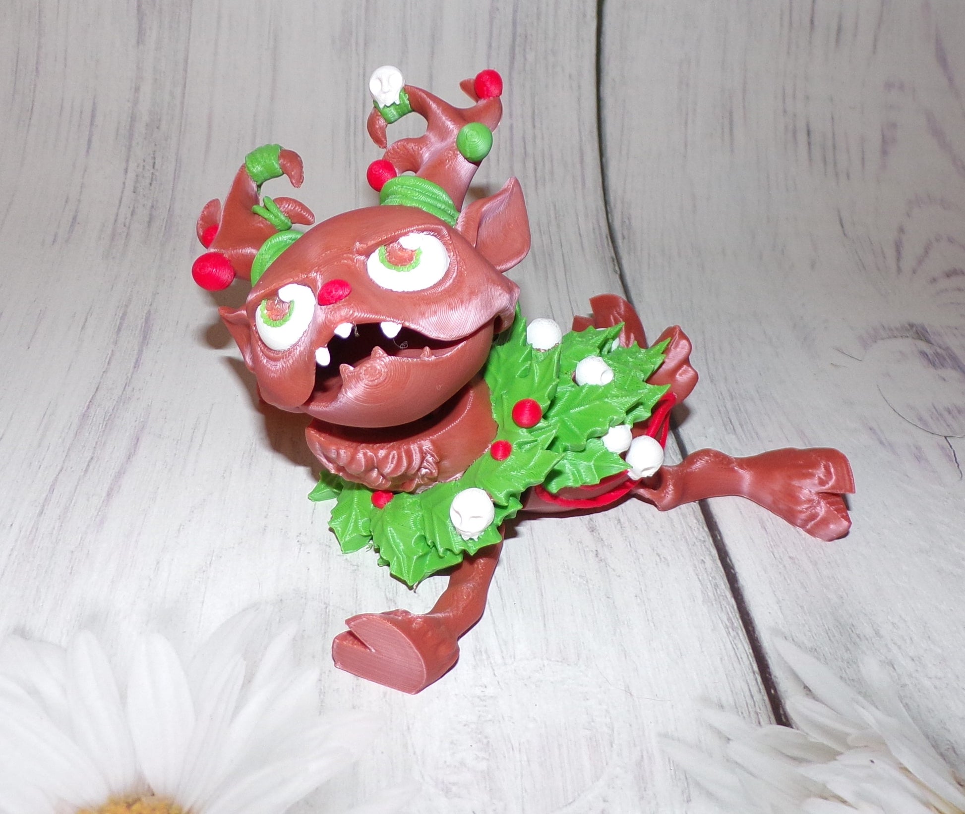 Mad Reindeer 3d printed Articulated Figurine - Wonderland 3D Printing 