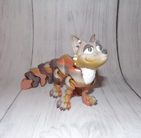 Fox 3d printed Articulated Figurine - Wonderland 3D Printing 