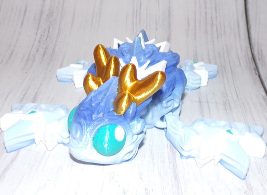 Snow Turtle 3d printed Articulated Figurine - Wonderland 3D Printing 