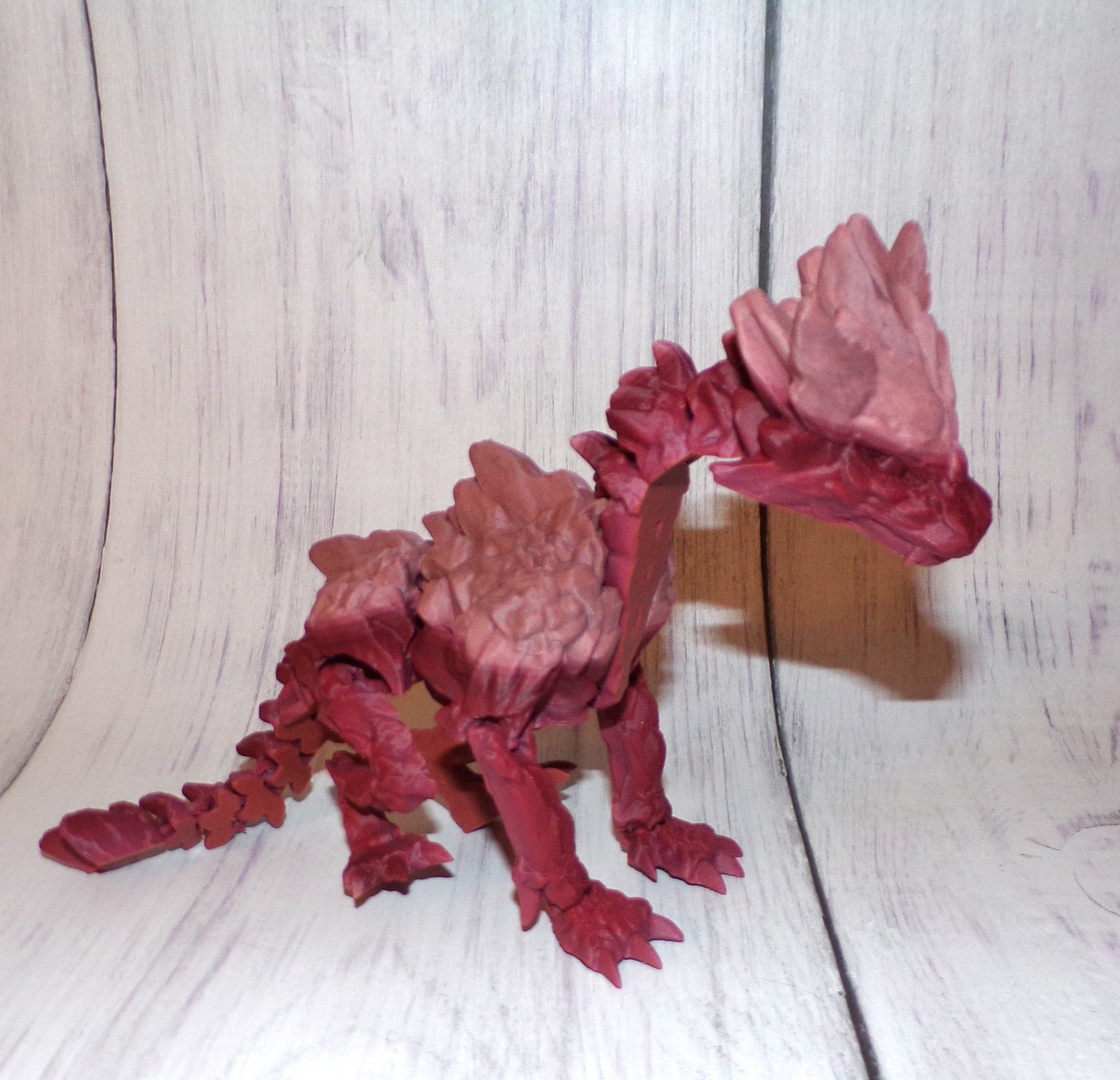 Stone Dragon wingless 3d printed Articulated Figurine - Wonderland 3D Printing 