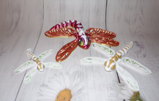 Dragonfly 3d printed Articulated Figurine - Wonderland 3D Printing 