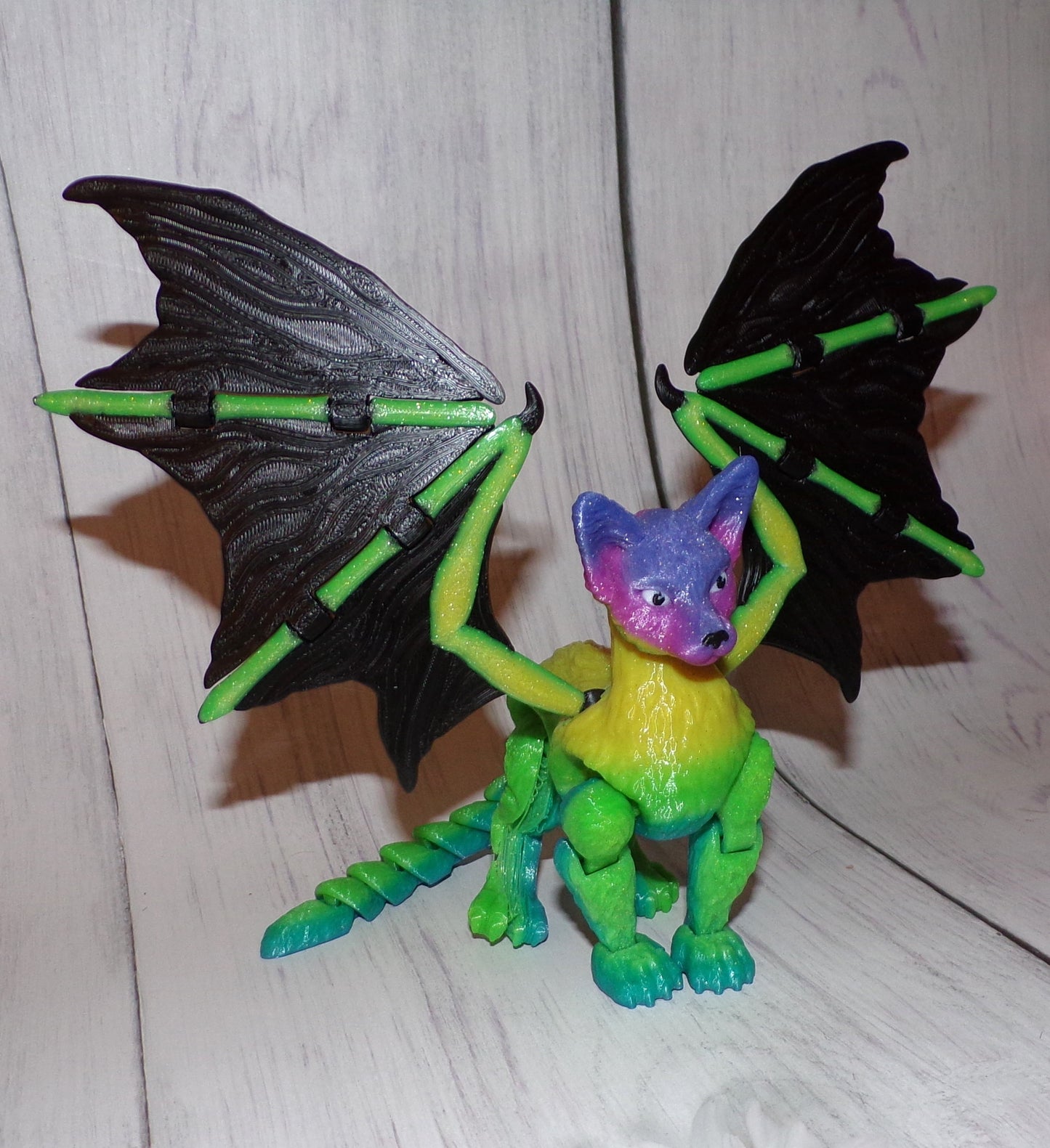 Cat Dragon 3d Printed Articulated Figurine - Wonderland 3D Printing 