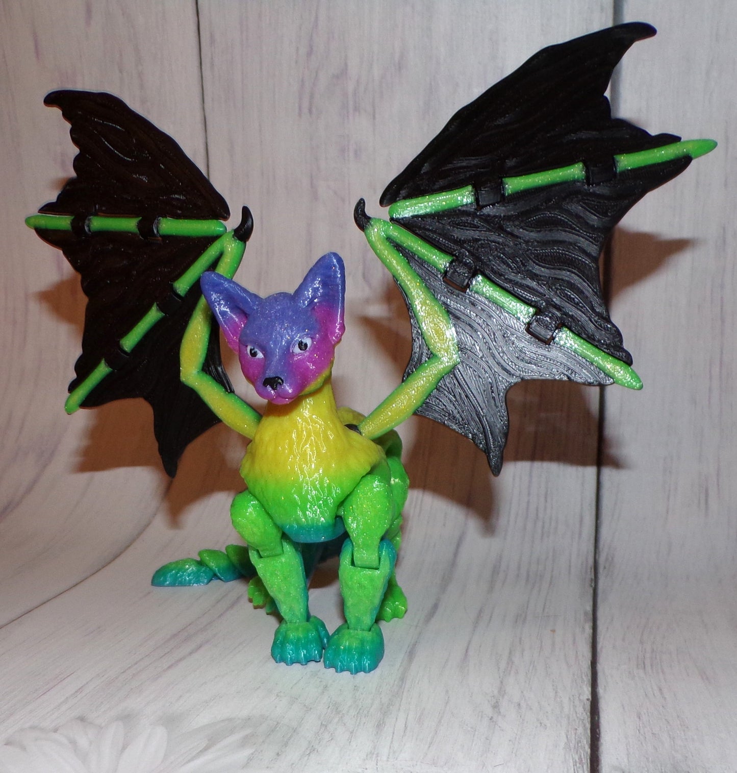 Cat Dragon 3d Printed Articulated Figurine - Wonderland 3D Printing 